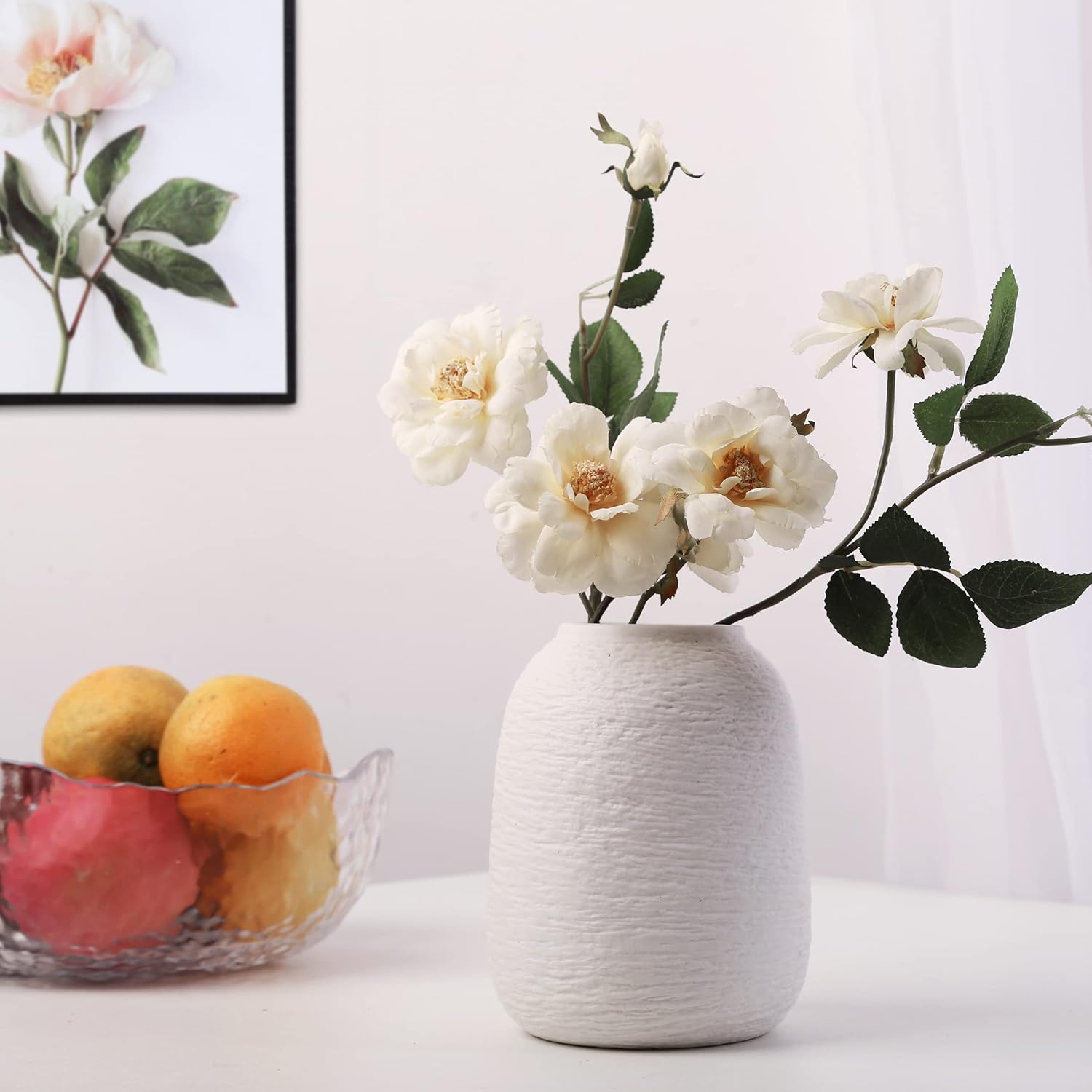 Ceramic Vase / Modern Flower vase / Zj White