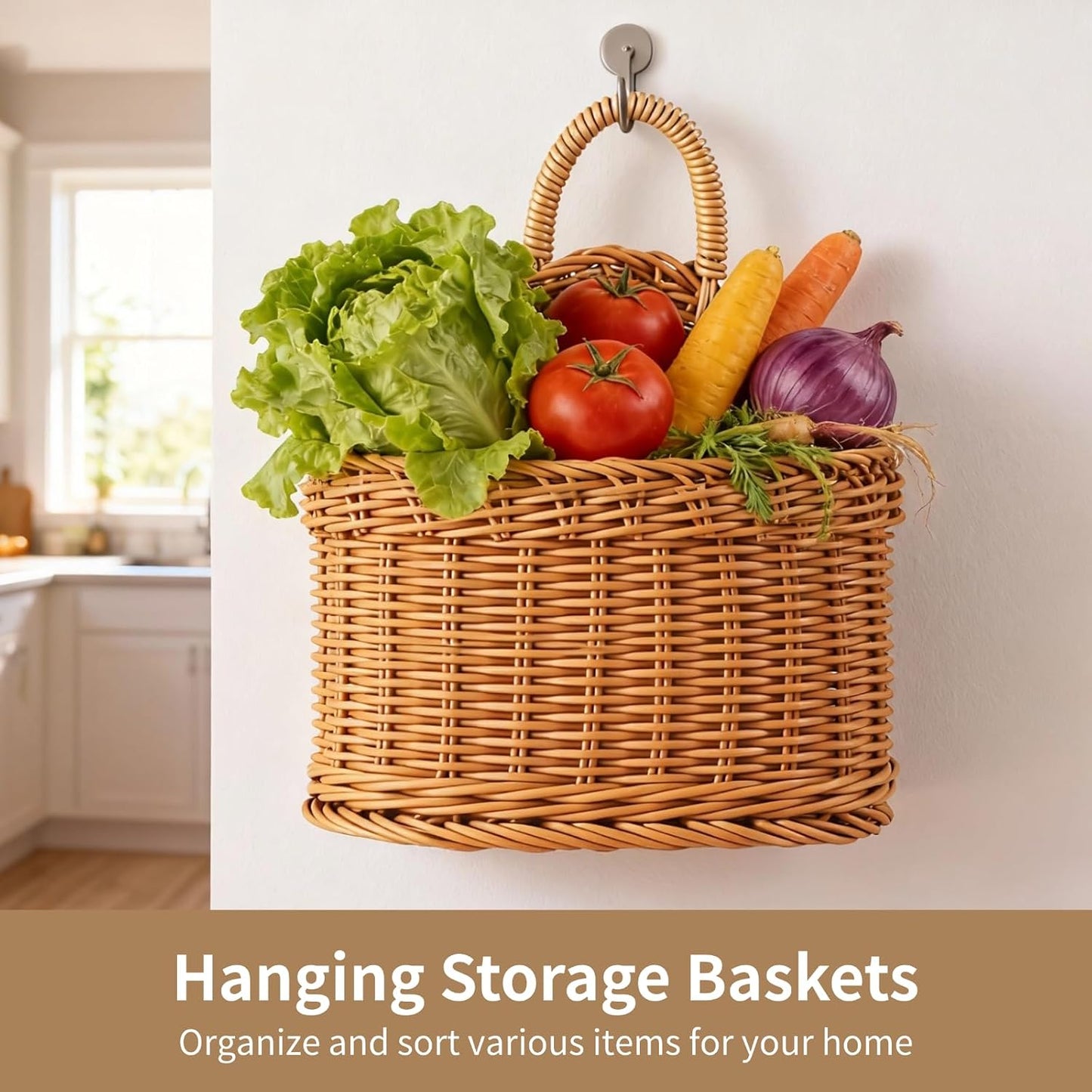 Kitchen Wall Basket / 7.48 x 7.09 x 4.33 / Set of 2