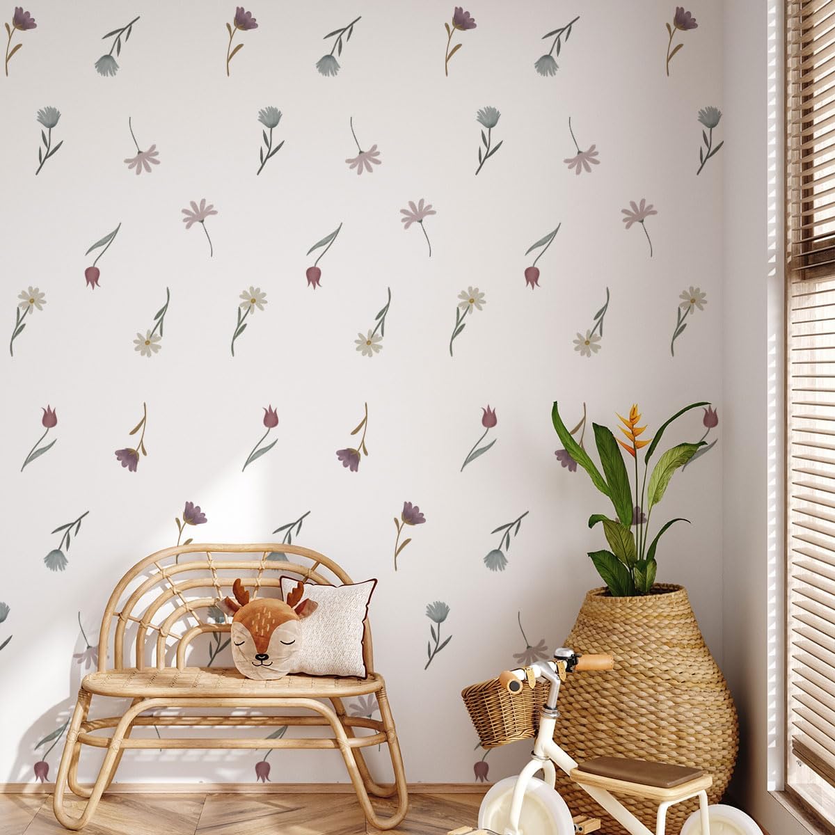 Boho Wildflower Wall Stickers