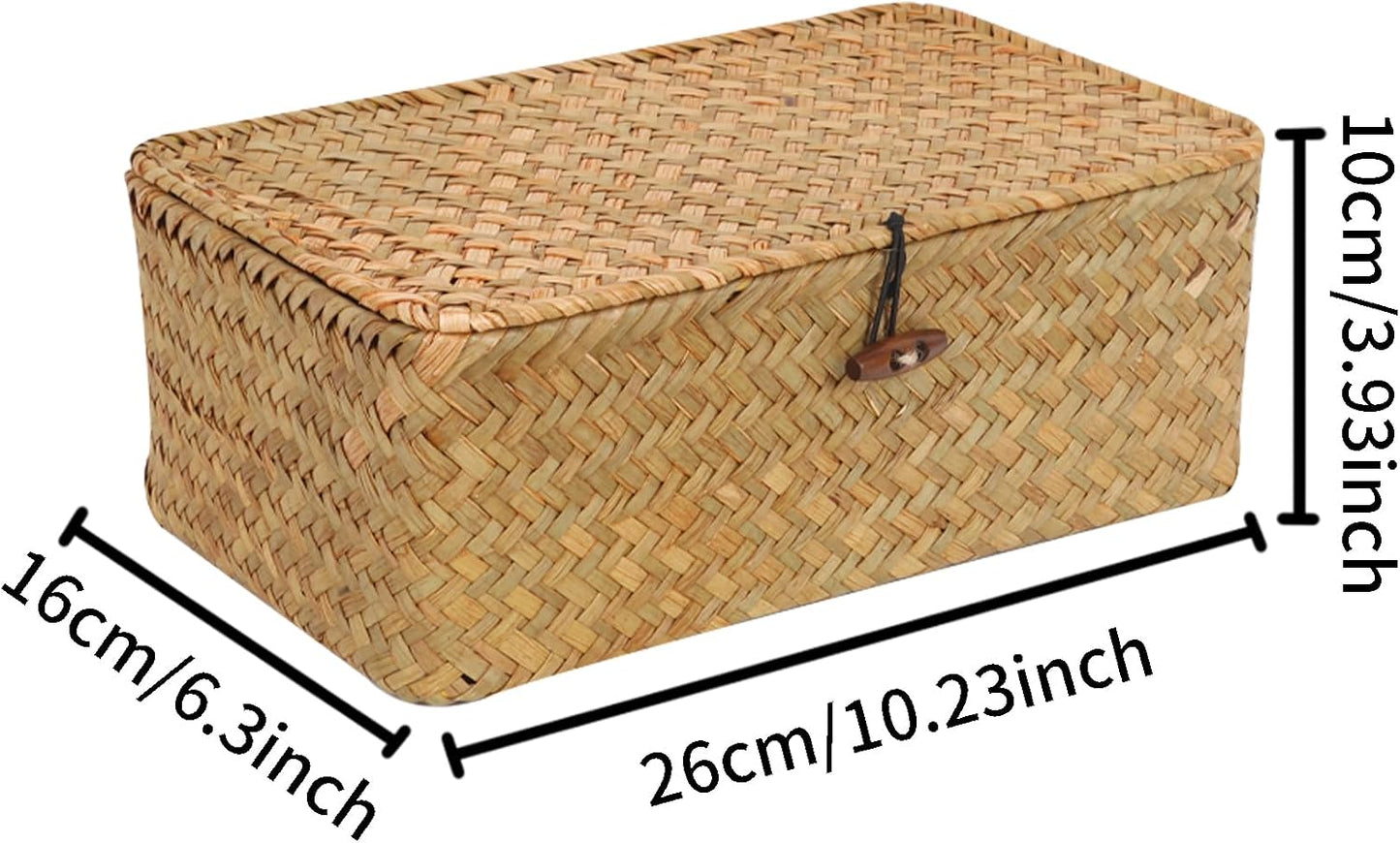 FEIALNDUO Wicker Shelf Baskets / Small / Natural