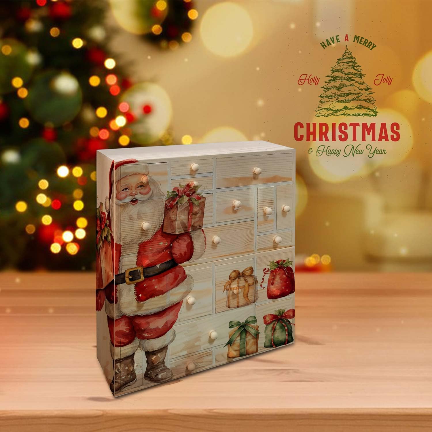 DIY Wooden Countdown to Christmas Advent Calendar, Set of 2