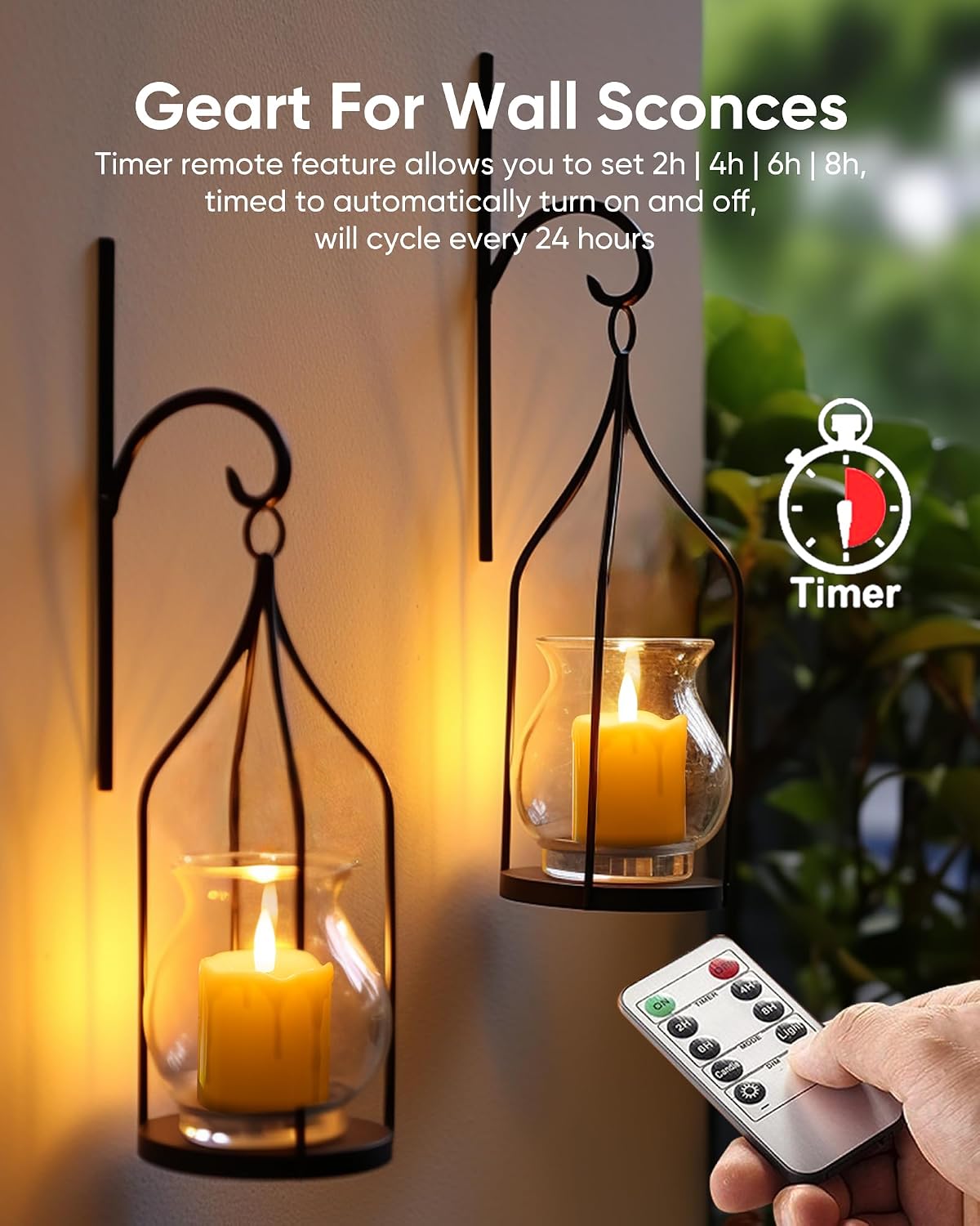 Homemory Rechargeable Flameless Candles with Timer Remote, 2" x 2" Realistic Battery Operated LED Votive Tea Lights