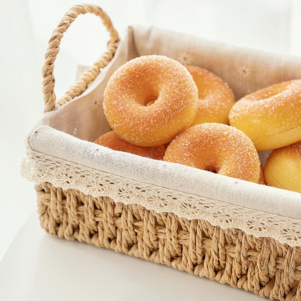 Decorative Woven Baskets / Beige-rectangluar