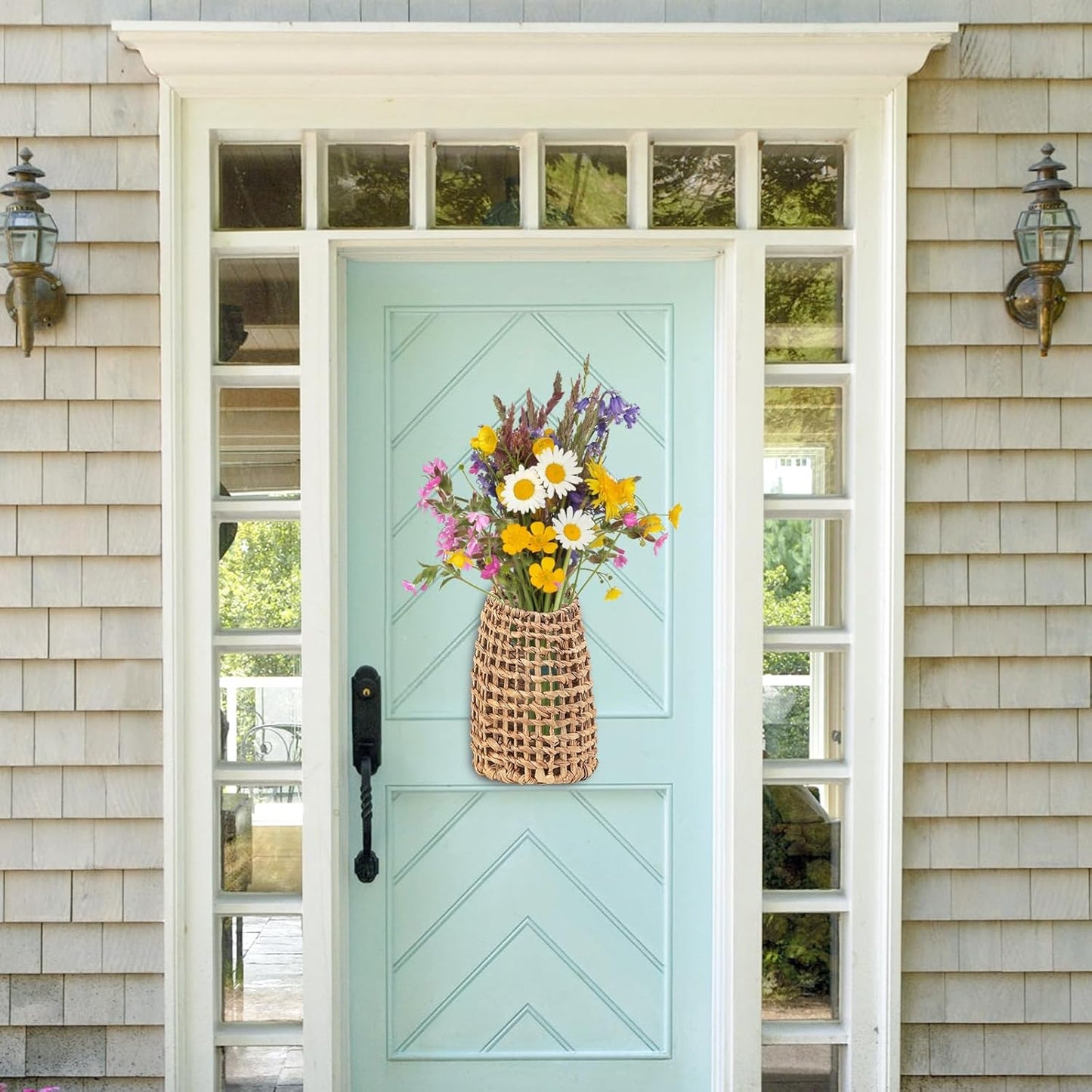 Woven Front Door Basket / Bohemian