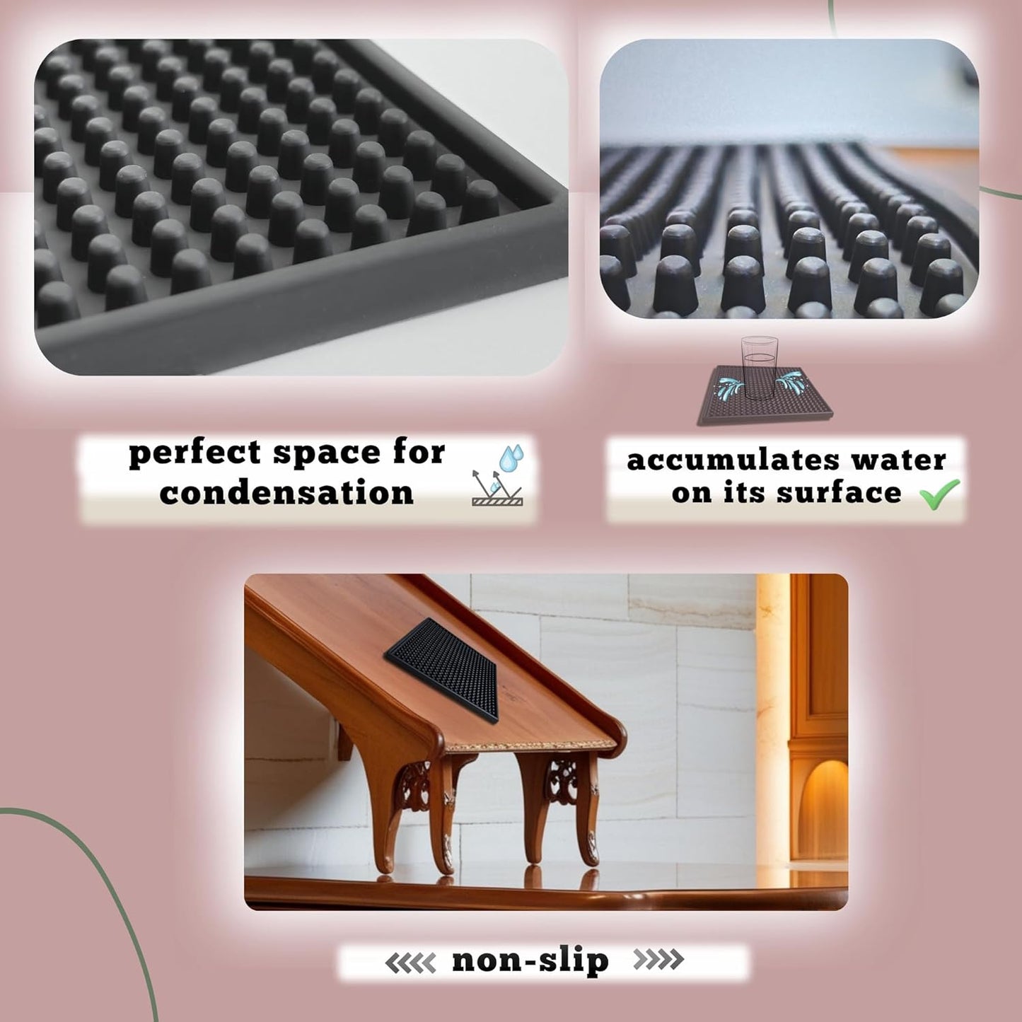 Silicone Coasters Set / with OUT HOLDER / 6 Inch / Set of 6