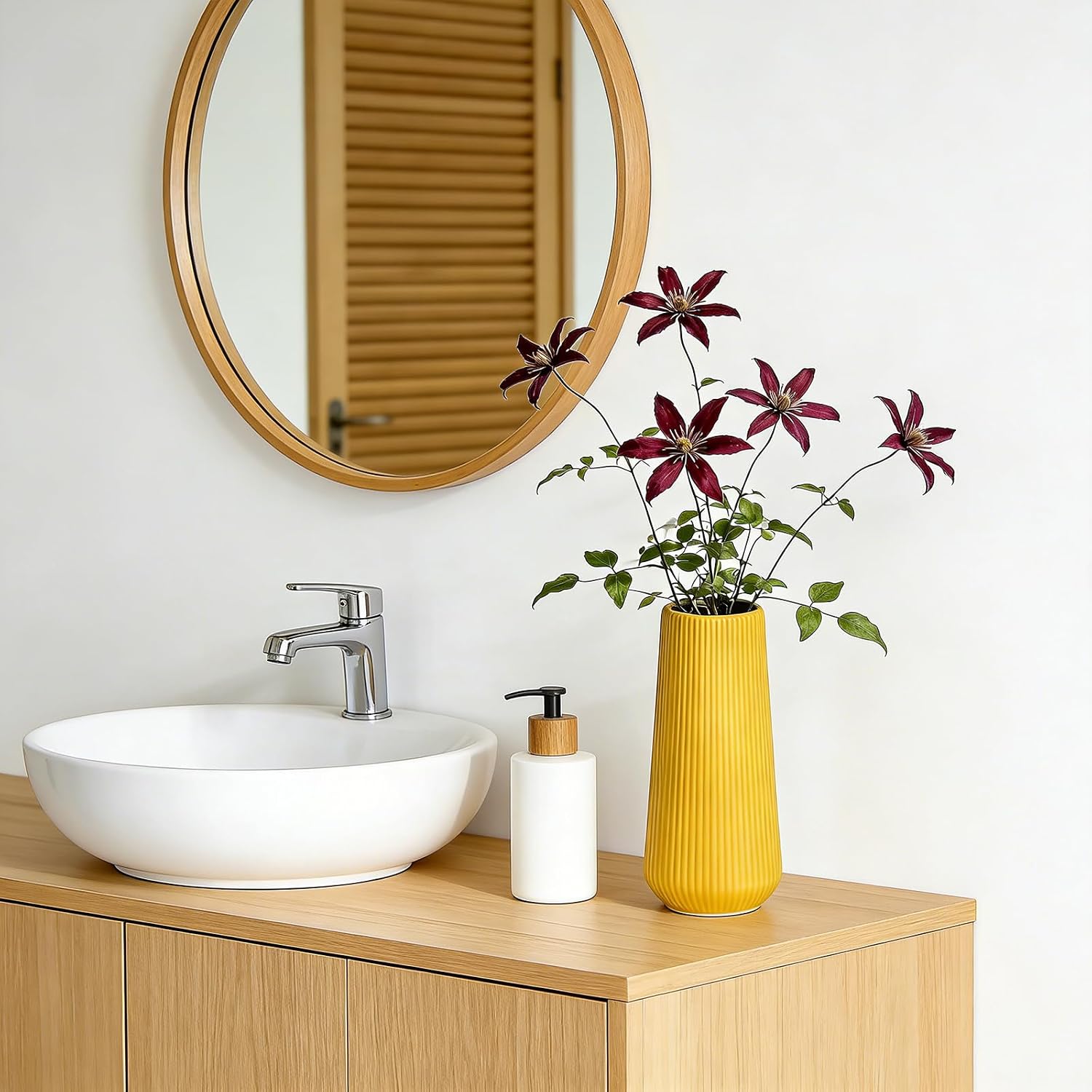 Ceramic Vase for Pampas Grass / Yellow