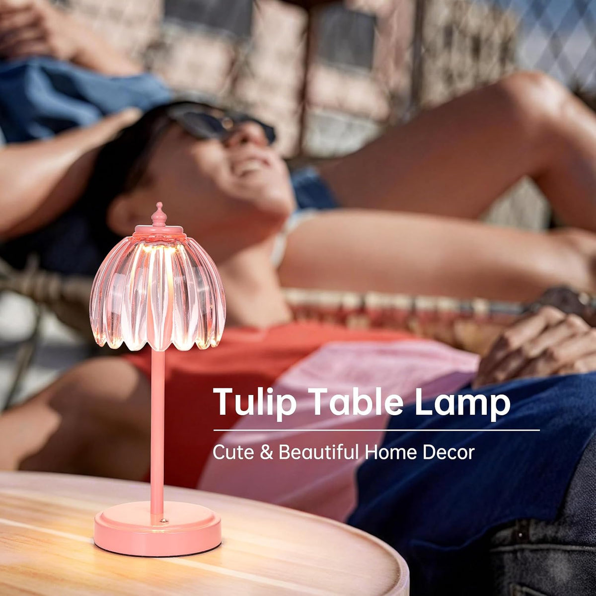 Shenmoyl Rechargeable Table Lamp with 5200mAh Battery & Touch Control - 3 Adjustable Color Temperatures, Cordless