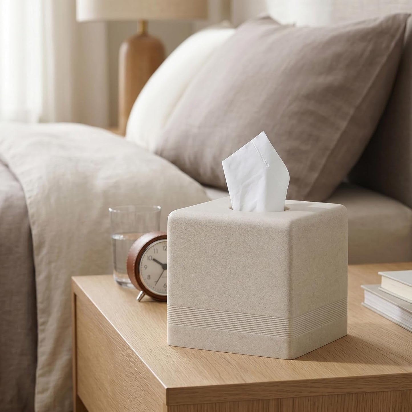 Tissue Box Cover Square / Beige