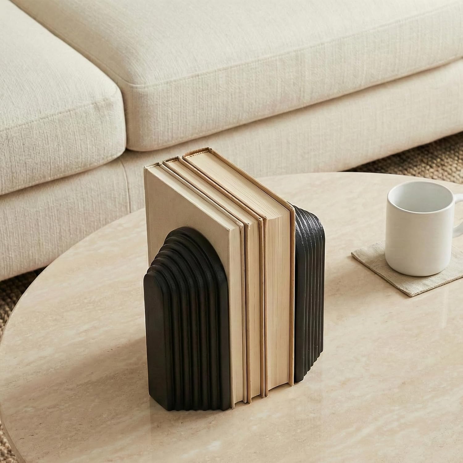 Heavy Duty Book Ends / Black / Set of 2