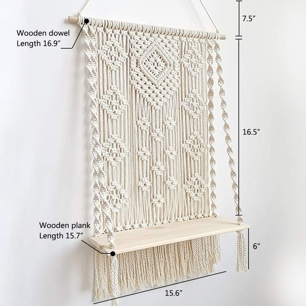 Handmade Indoor Boho Pot Basket Hanger Holder