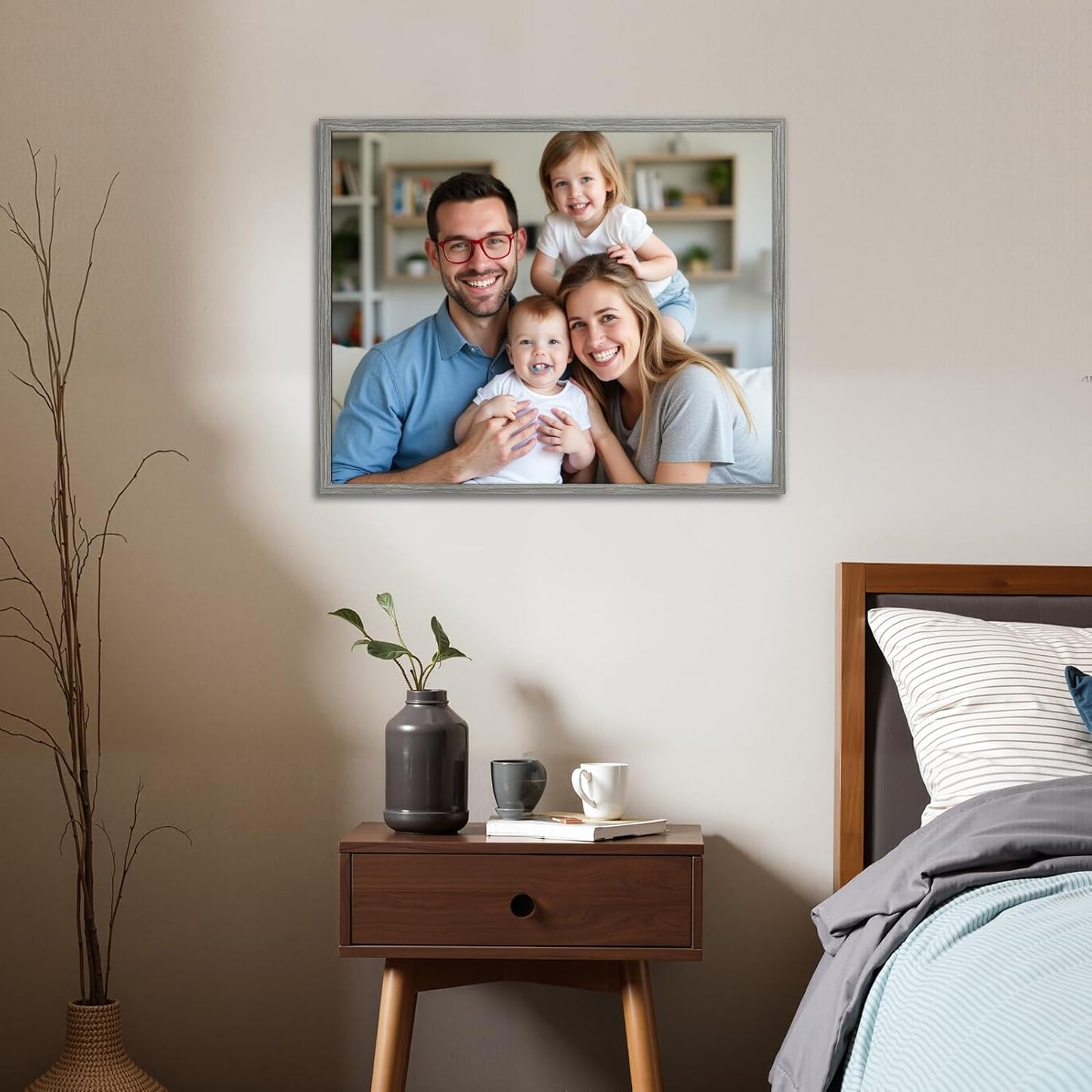 Giftgarden 16x20 Picture Frame Gray Woodgrain, 16 by 20 Thin Poster Photo Frame for Wall Display, Single