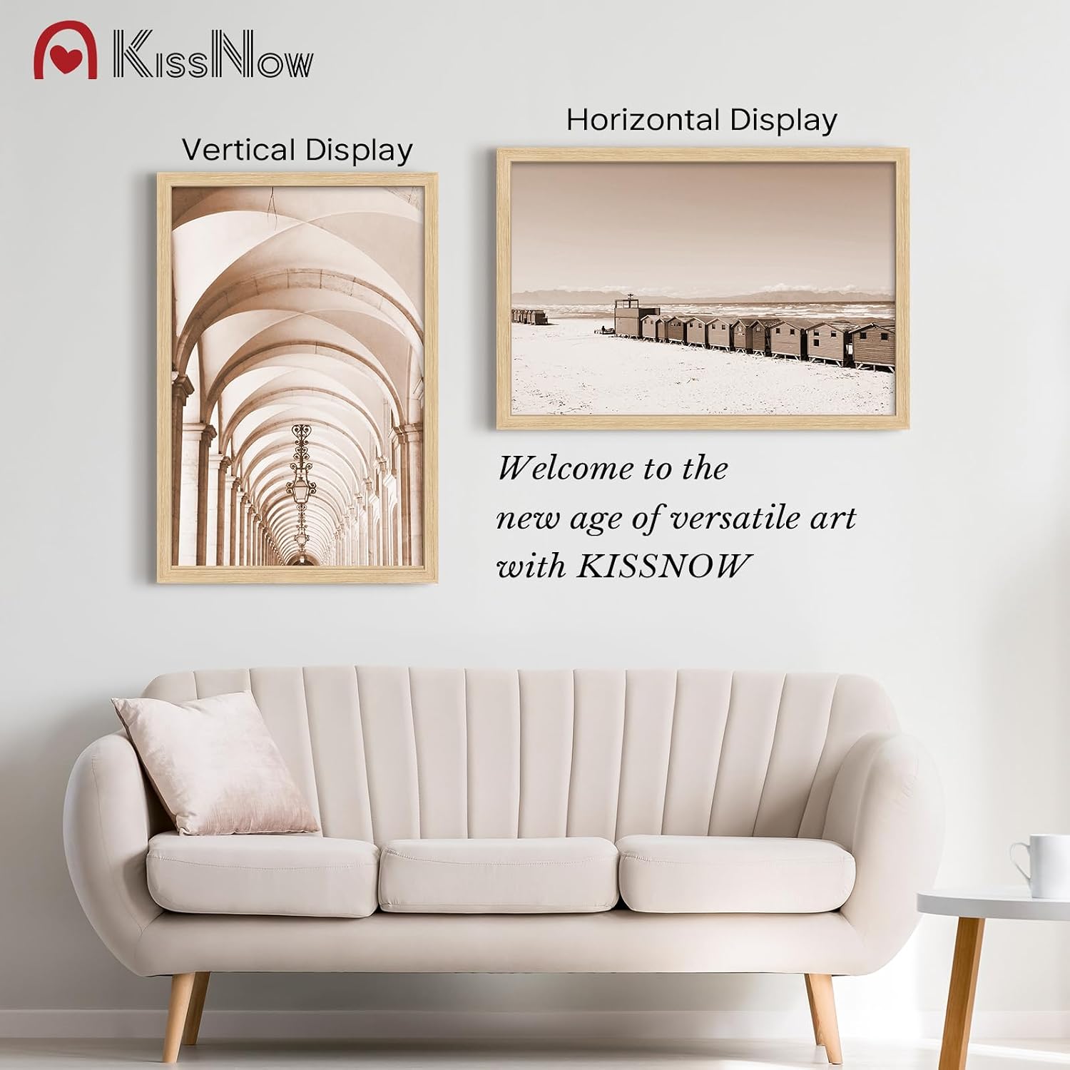 20x30 Poster Frame 4 Pack, Oak Solid Wood, Gallery Wall Hanging | Wall Hanging, Thick & Wide Border, Clear Plexiglass
