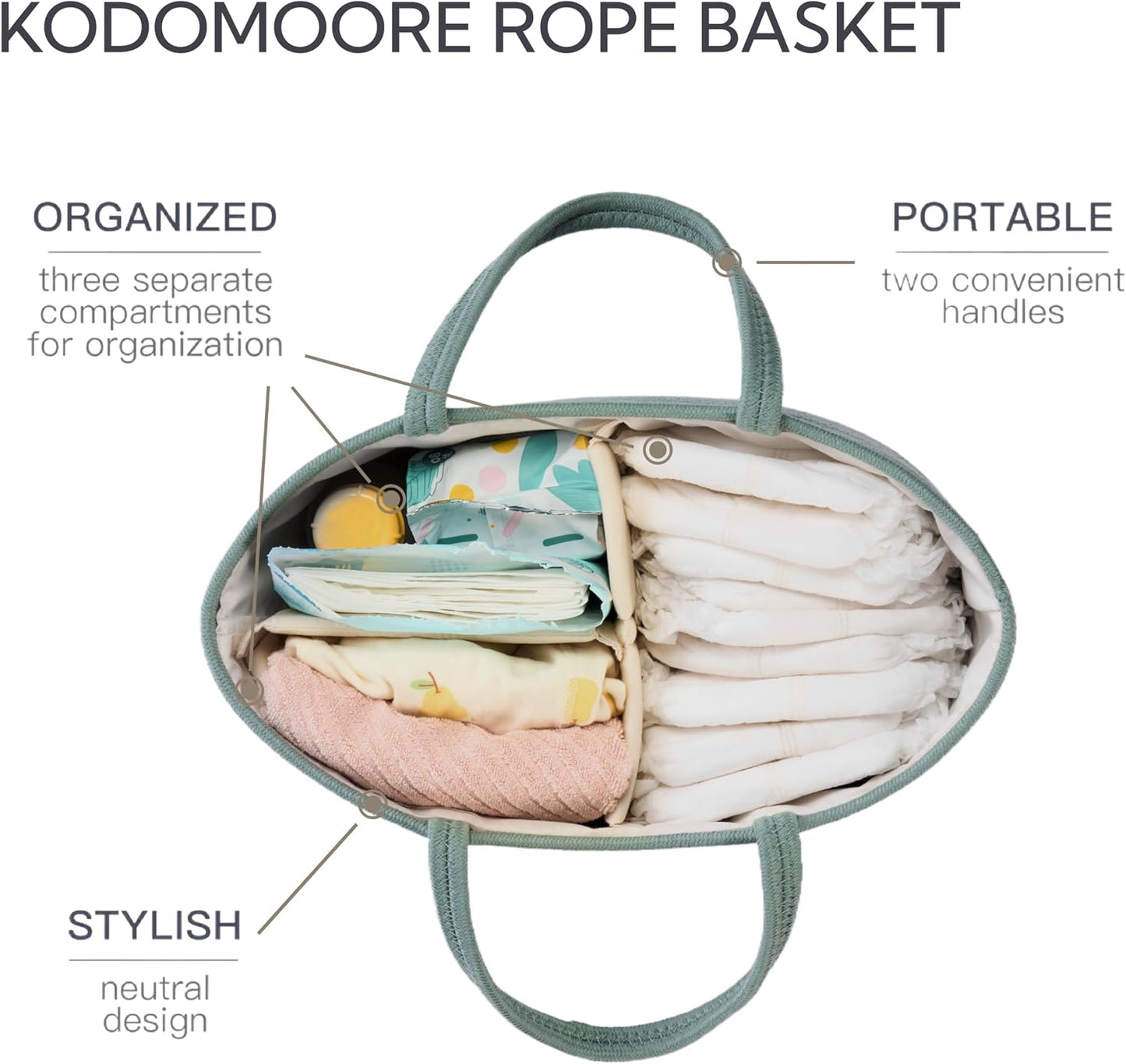 Baby Storage Basket / Sage Green / Small