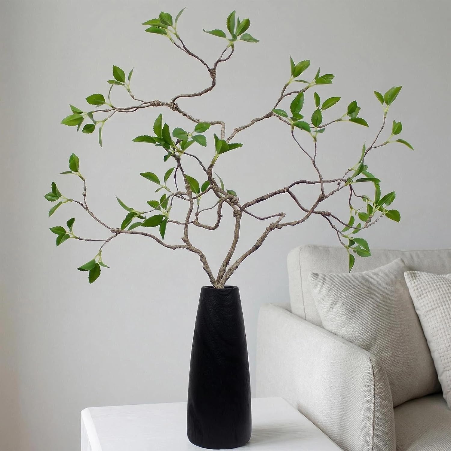 30" Bendable Artificial Greenery Stems Faux Plants Indoor for Vase Filler Table / No Vase / Set of 2