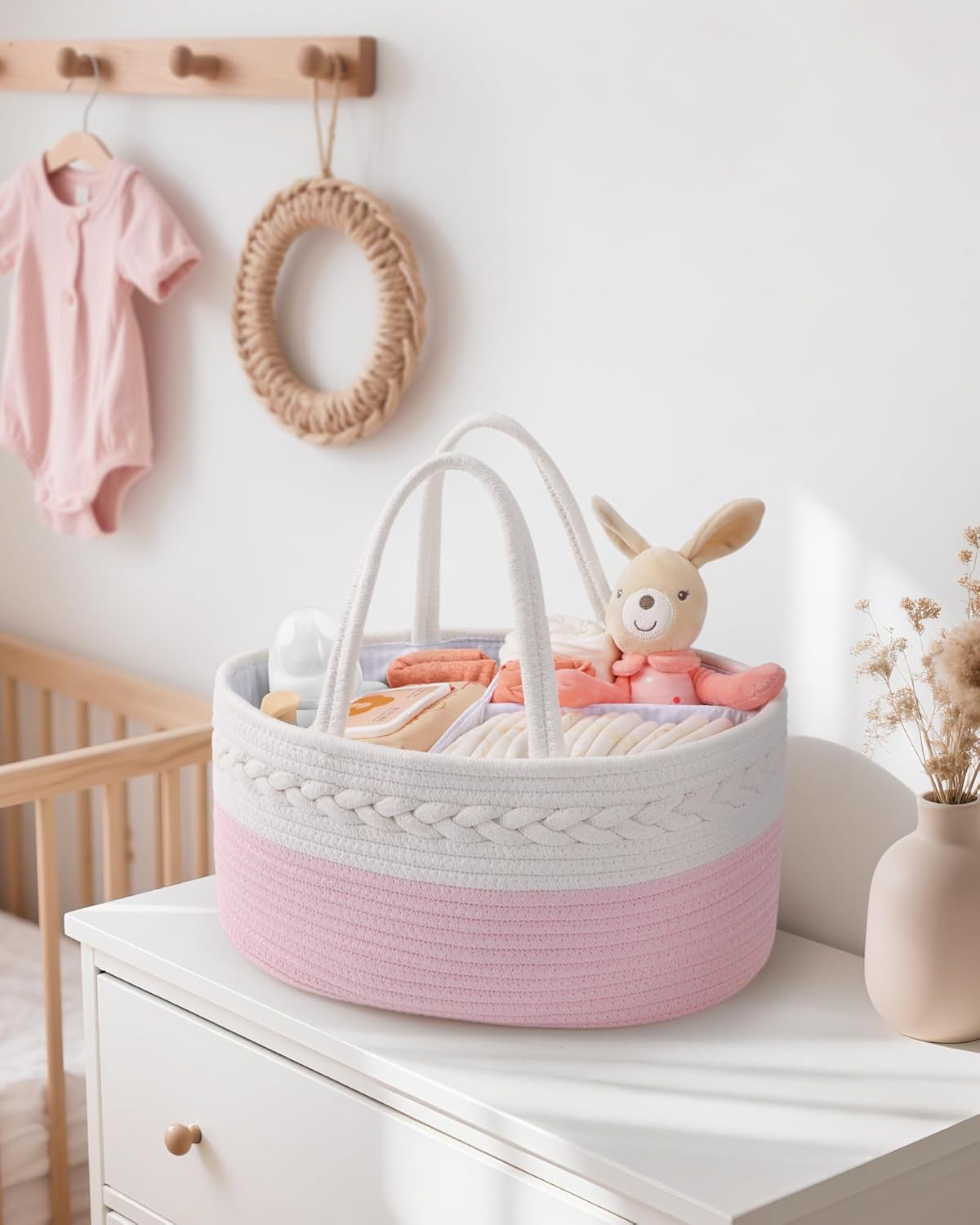 Portable Baby Basket / Large / Pink