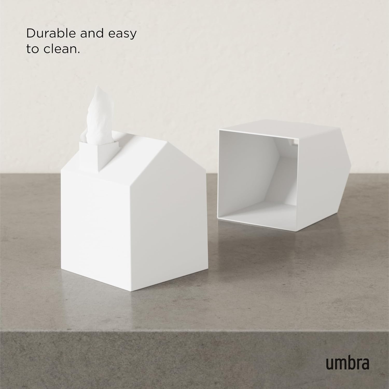 Casa Tissue Box Cover / White