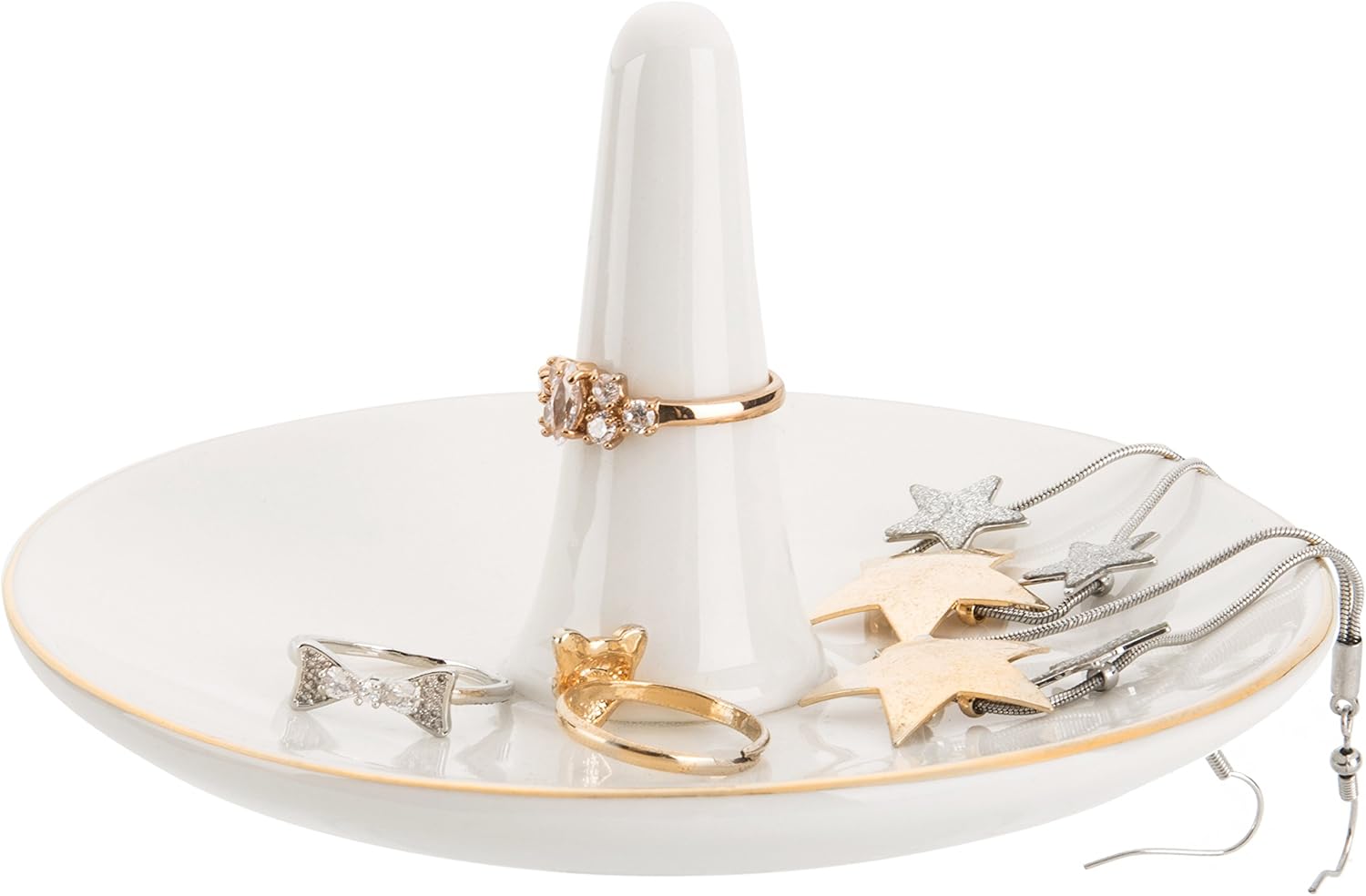 Trinket Tray / Ring Dish Holder / White Ceramic