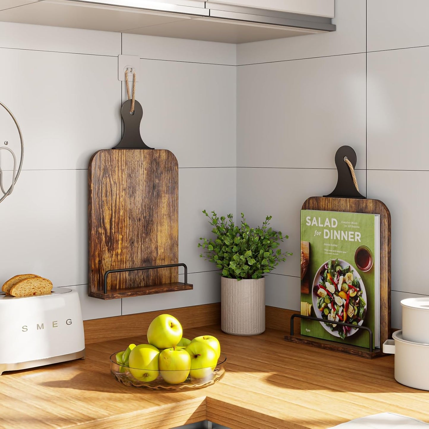 KLM Kitchen Cookbook Stand - Recipe Book Holder for Cooking, Organising and Storage - Perfect Home Shelf Decor and