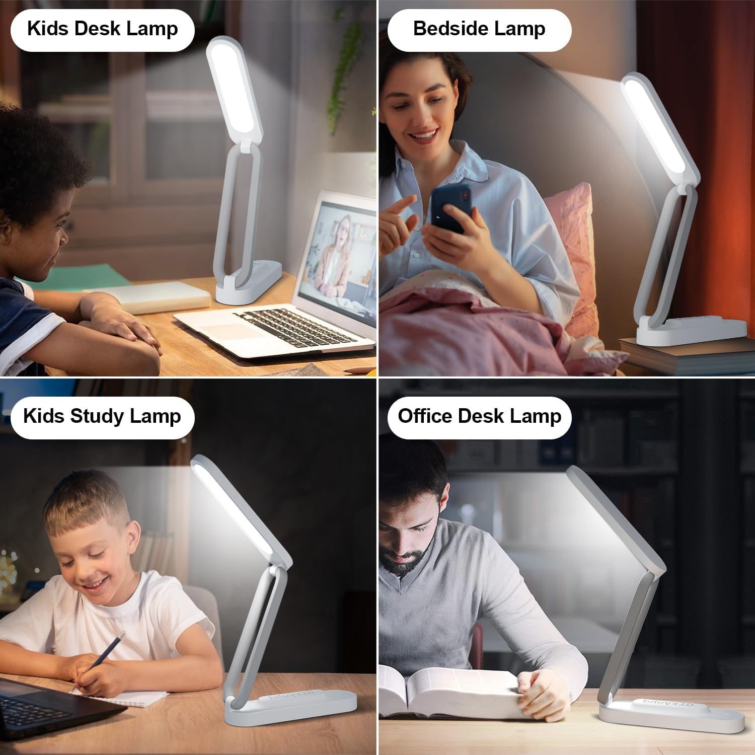 Giryuhd LED Desk Lamp for Office Home & Battery Operated Lamp Rechargeable Lamp Foldable & Portable Light, LED Desk