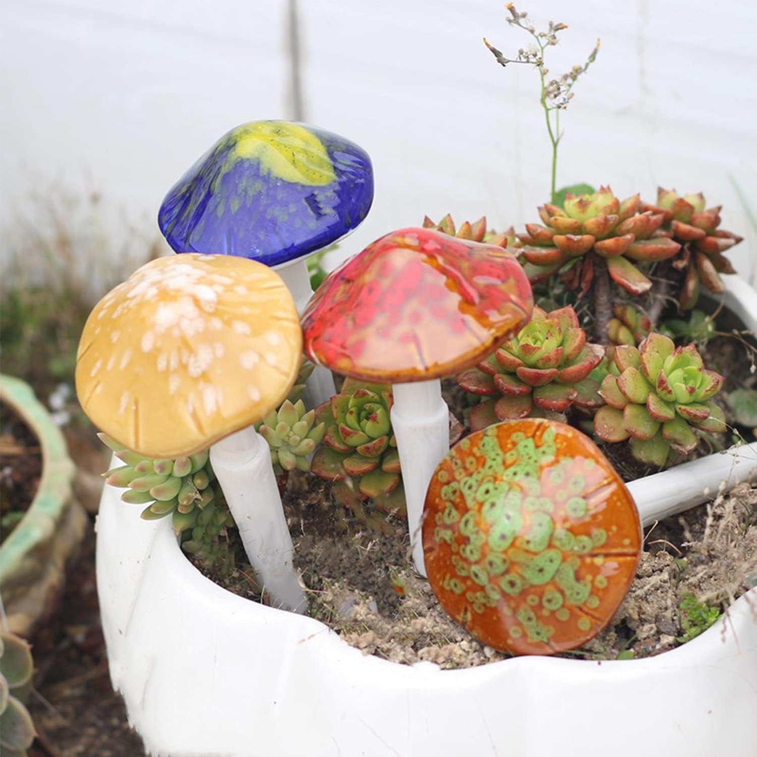 Indoor Flower pots or Outdoor Decorative Ceramic Ornaments / Set of 4