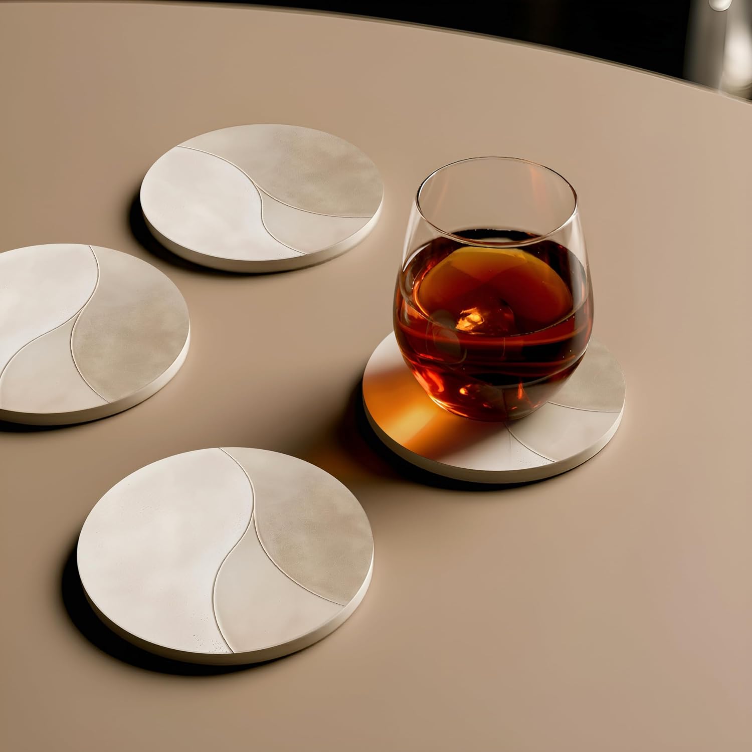 Holder / Modern Marble Look / Clay 1 / Set of 6