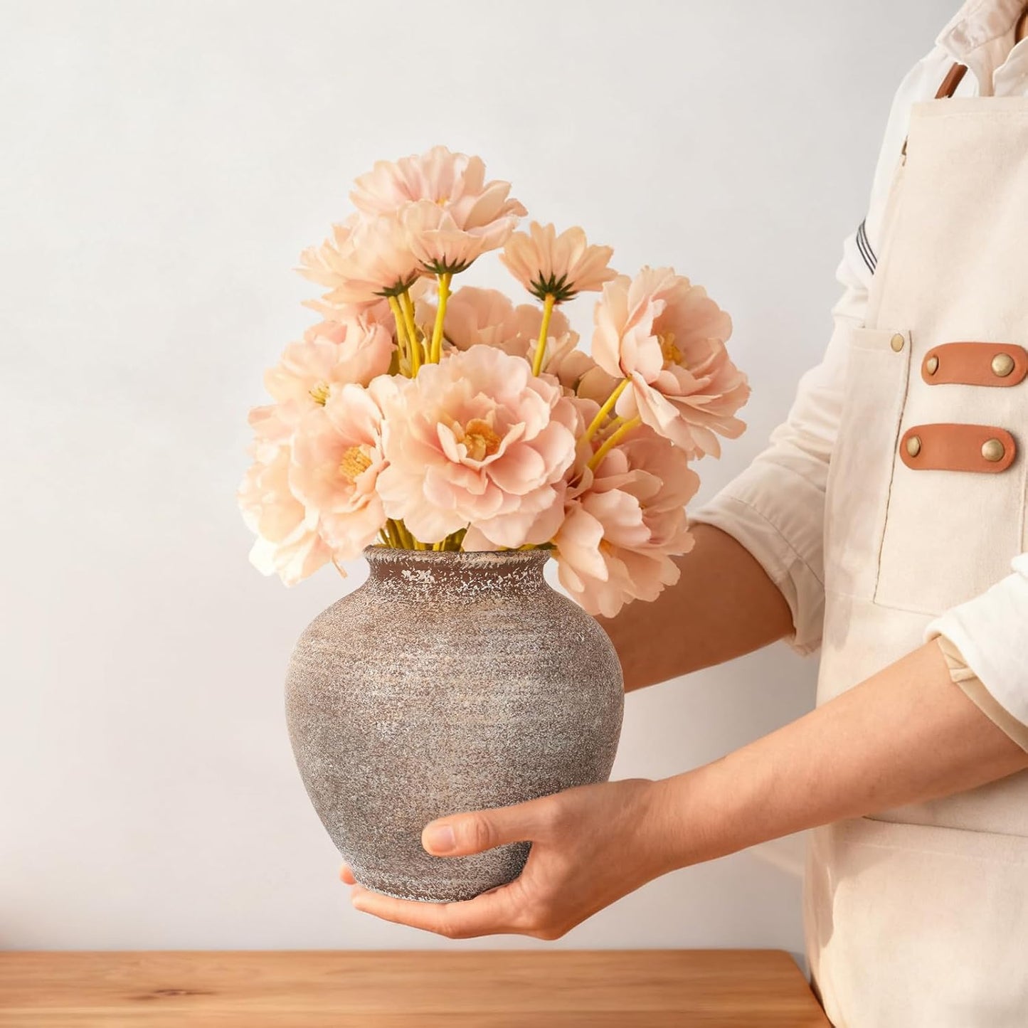 Ceramic Flower Vase Home Decor / 6.2"-terracotta / 6.2 Inch