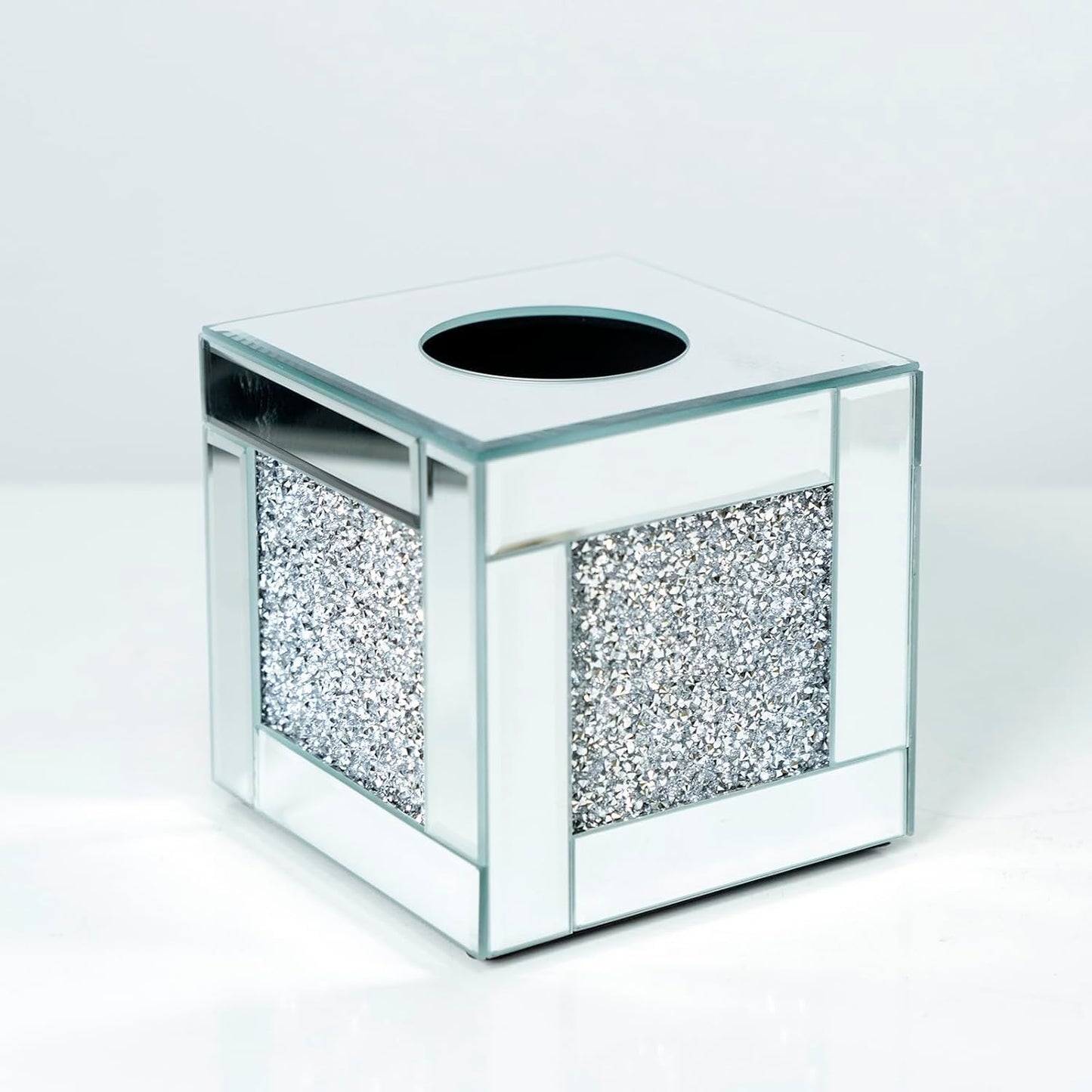 Square Glass Facial Tissue Holder