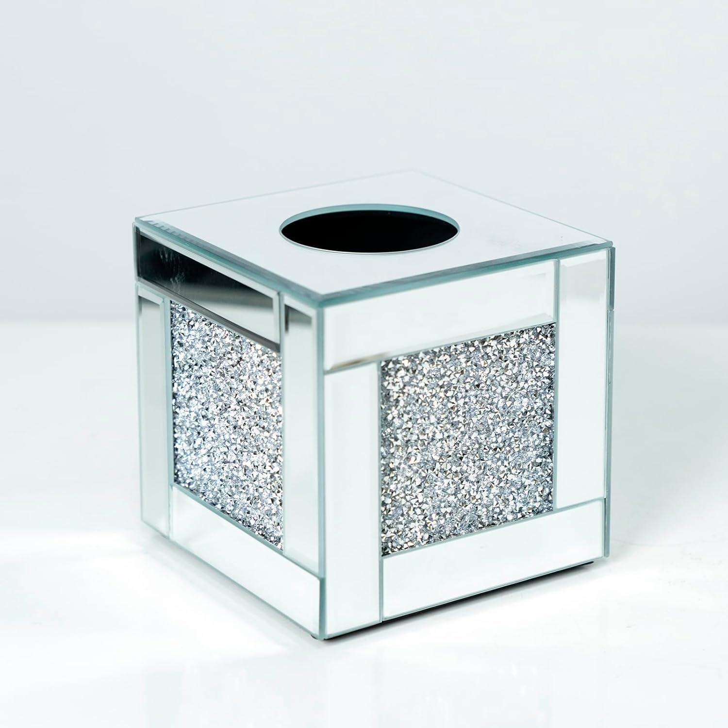 Square Glass Facial Tissue Holder
