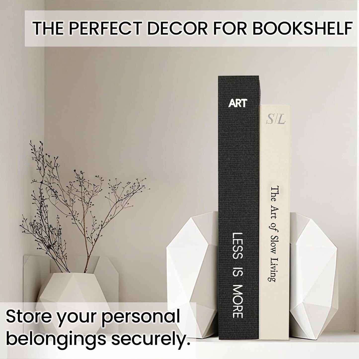 Minimalist Decorative Books / Black-white / Set of 2
