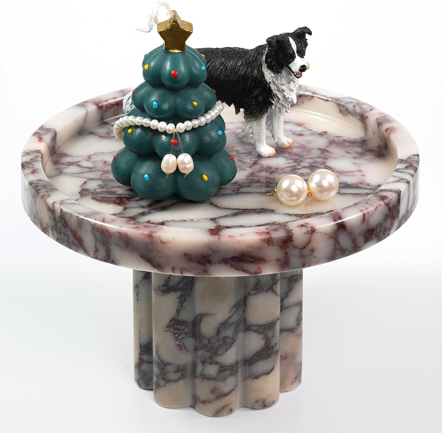Marble Perfume Tray / 1leg-calacatta Viola