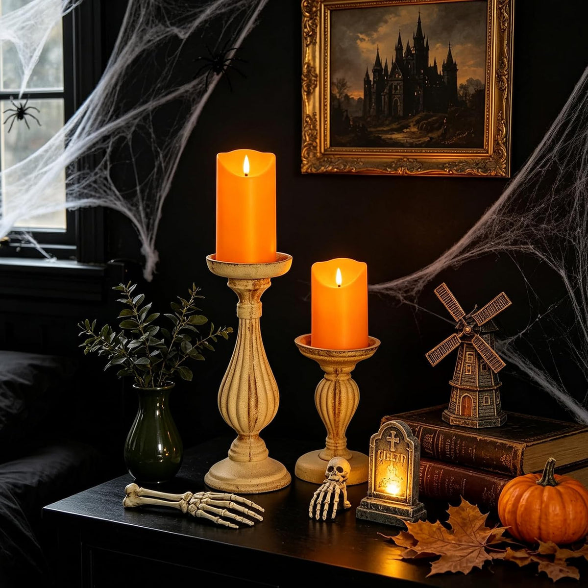 Eebuss Flameless Candles with Remote Timer, Battery Operated Realistic Flickering LED Candles, 9 Packs Fake Candles for