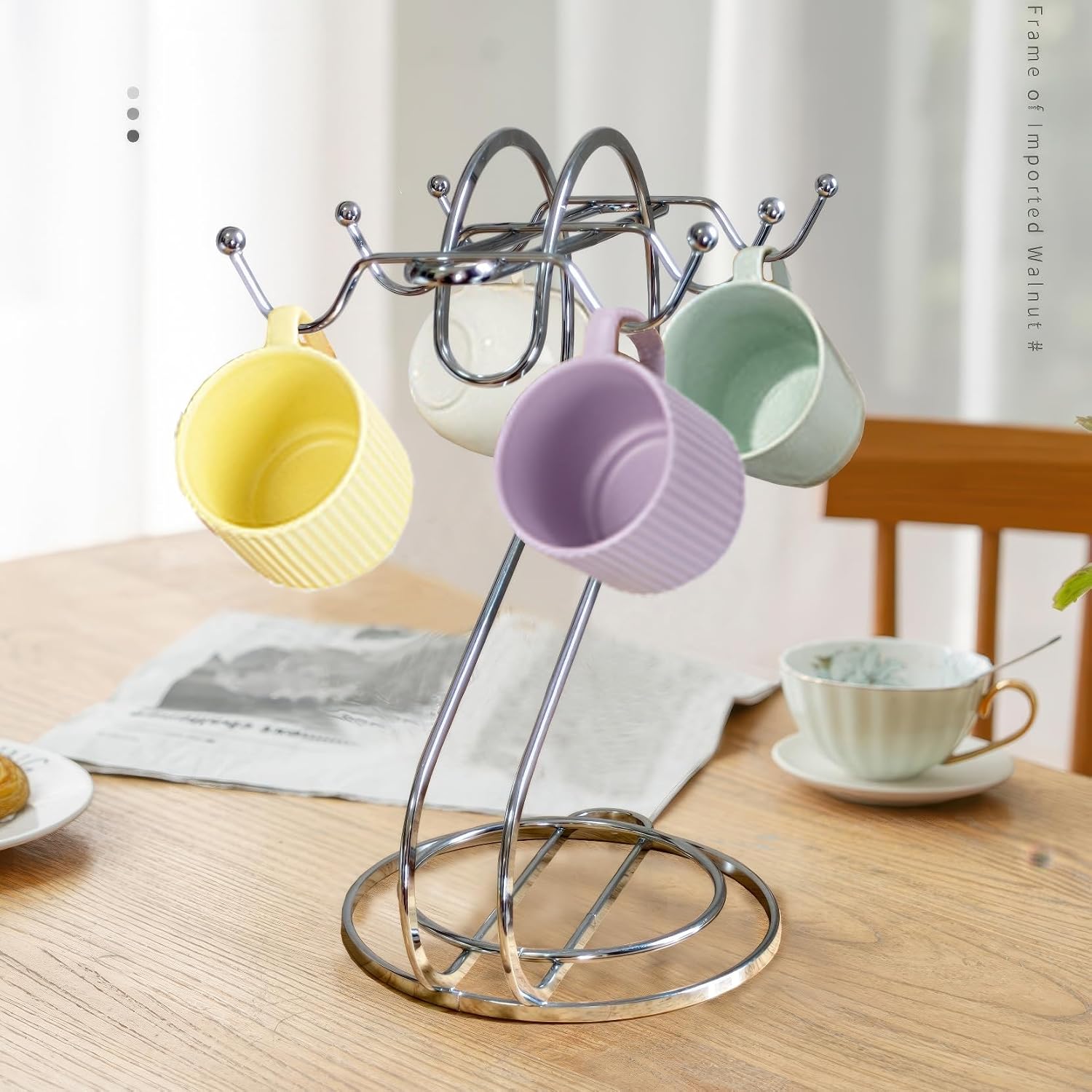 Coffee Mug Holder Metal,Mug TeaCups Holders Countertop,Coffee Mug Tea Cup Stand Storage Rack Tabletop Counter 6