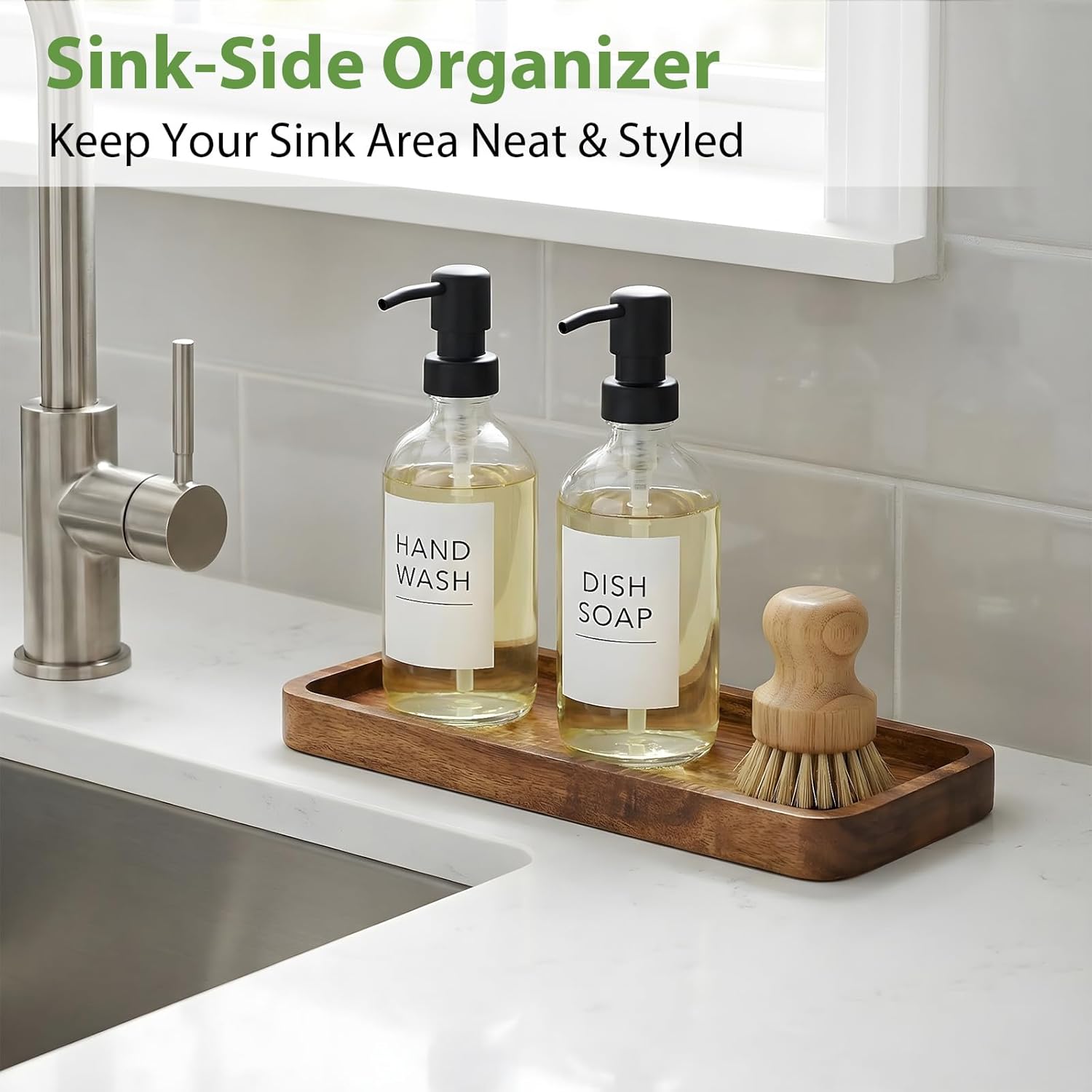Wooden Bathroom Vanity Tray / 9.8 x 5.1 x 0.8
