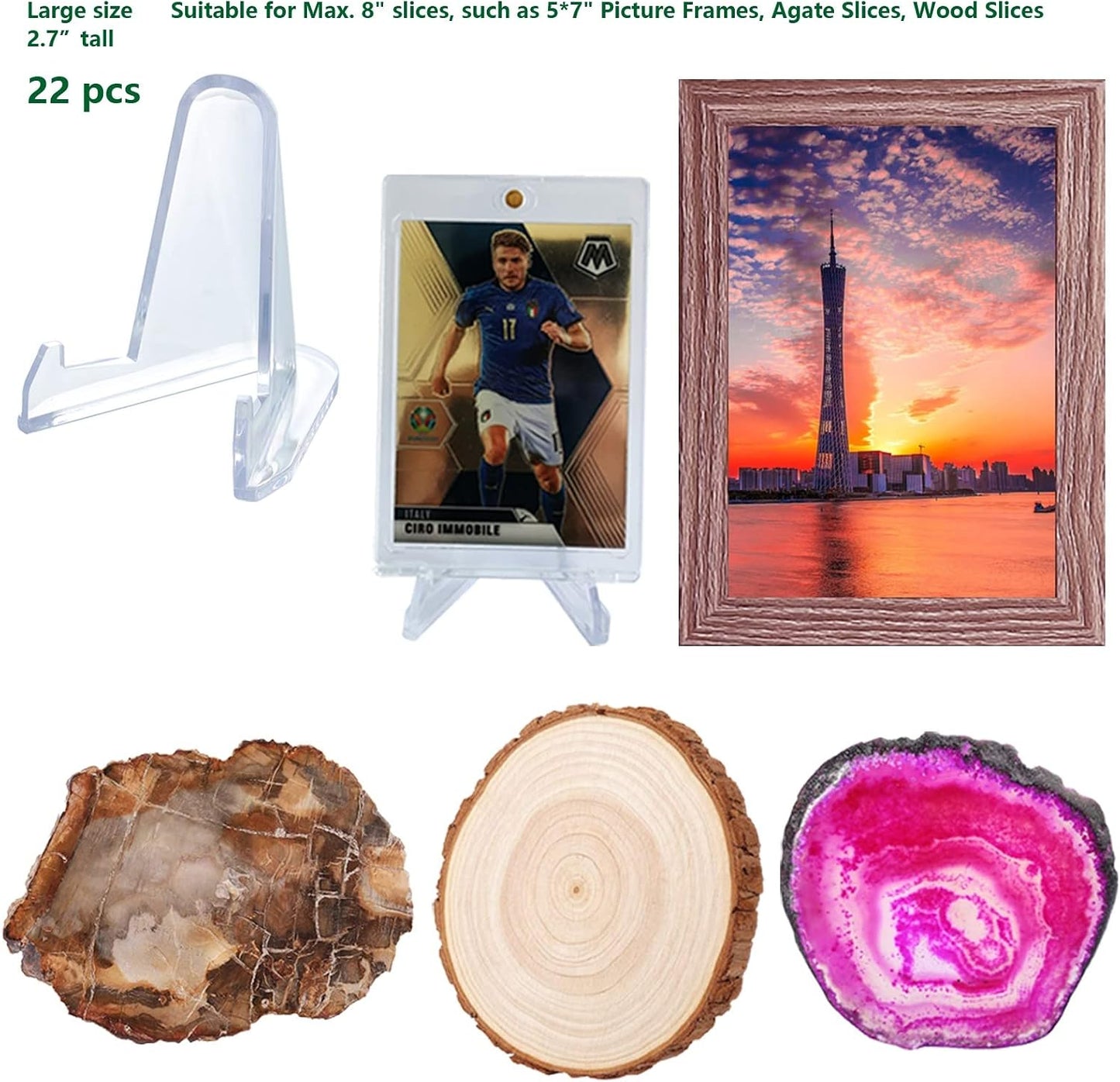 Thickened Acrylic Card Stands Mini Easel Holder / / 2.7 / Set of 22