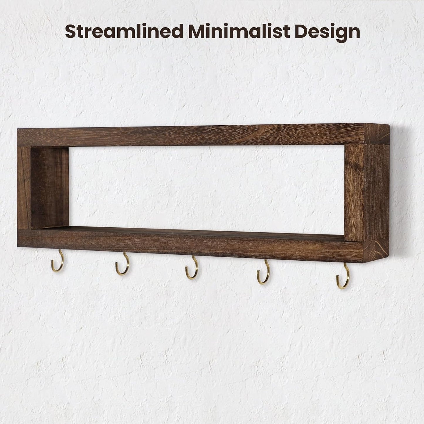Hooks / Decorative Key and Wallet Holder / Brown