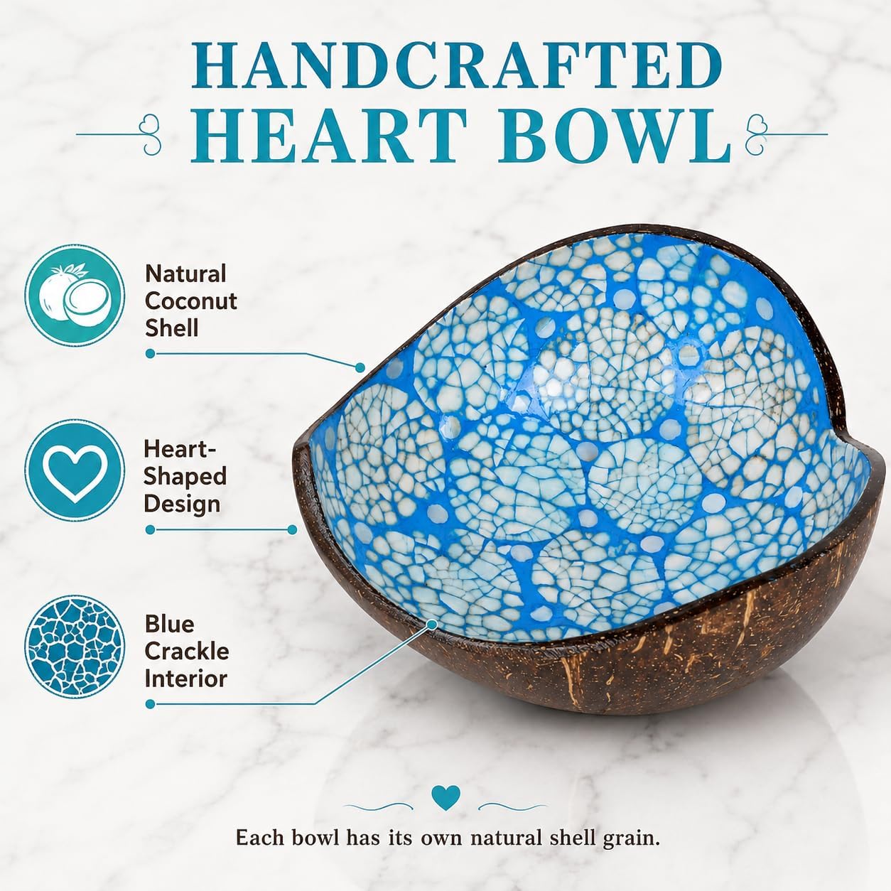 Key Bowl Holder for Entryway Table / Blue Rounds