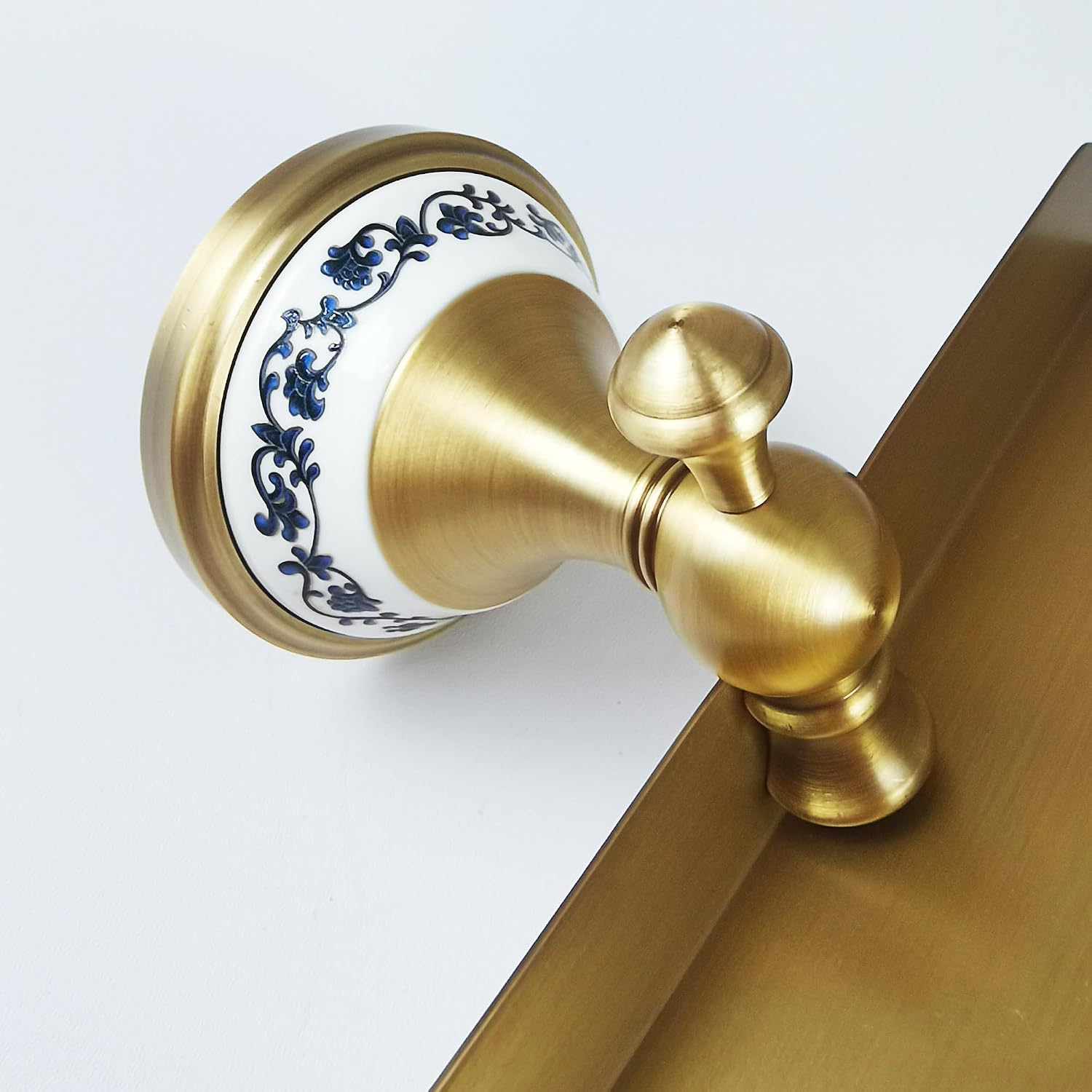 Toilet Paper Holder with Phone Shelf, Bathroom Toilet Paper Roll Holder Antique Bronze Brass Wall Mounted Bathroom