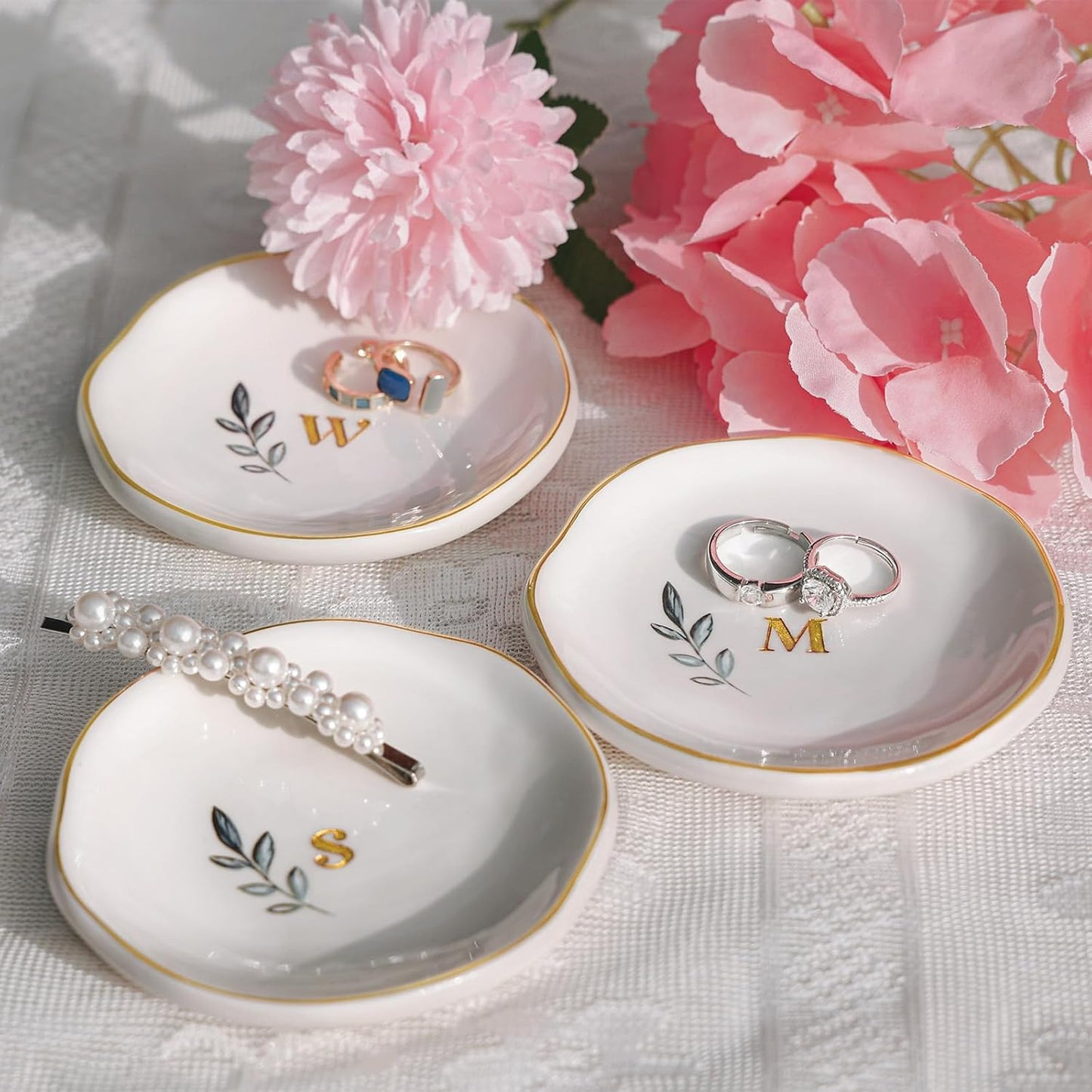 Initial Jewelry Tray for Rings / F