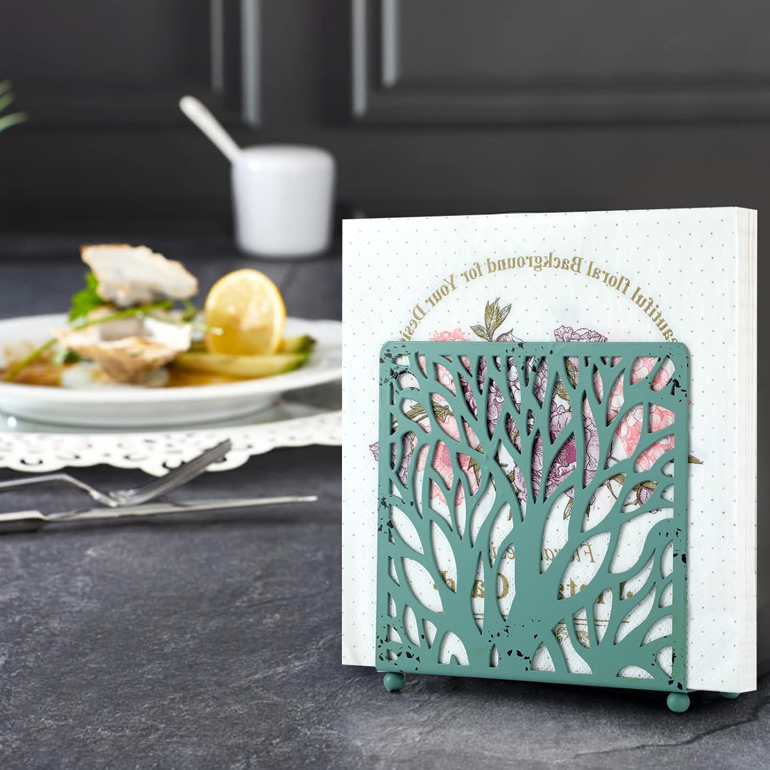 Farmhouse Blue Napkin Holder / Farmhouse Rustic Blue