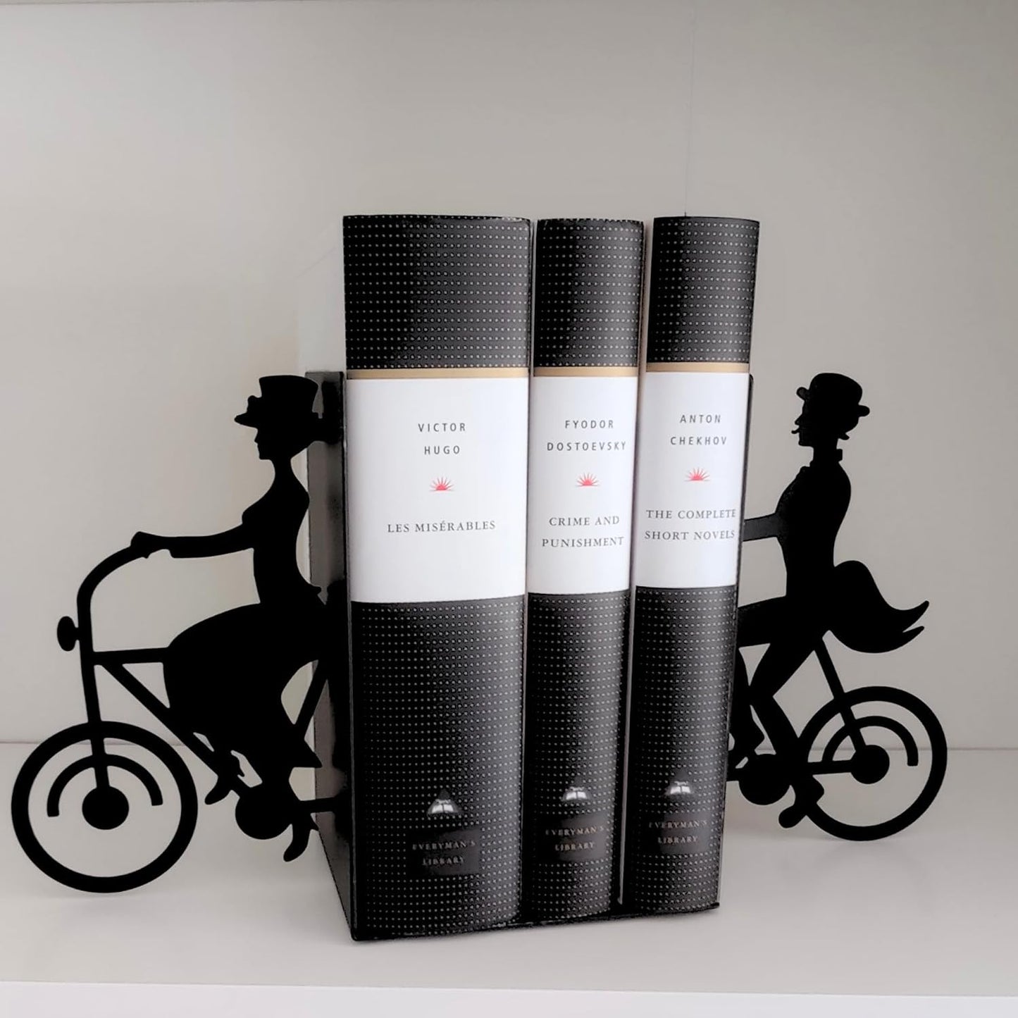 Metal Decorative Book Ends / Retro Cycling / 6.7 x 4.7