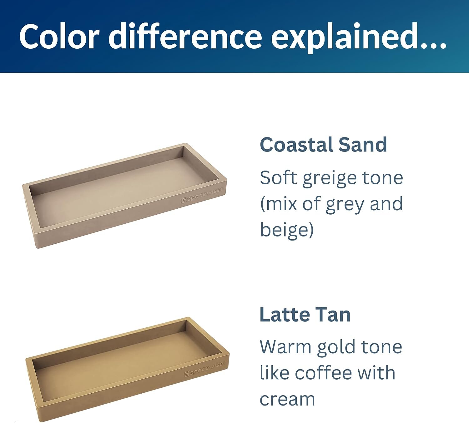 Bathroom Trays / Countertop and Vanity Tray / Coastal Sand / Small 7.7
