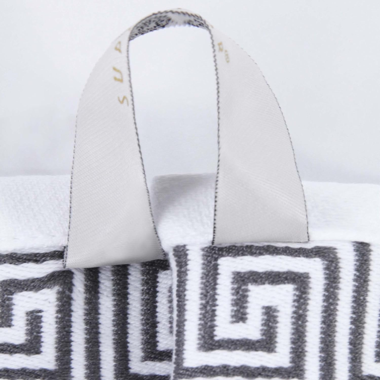 Superior 8-Piece Cotton Towel Set, Decorative Greek Pattern, Home Essentials, Absorbent Towels, Decor for Bathroom