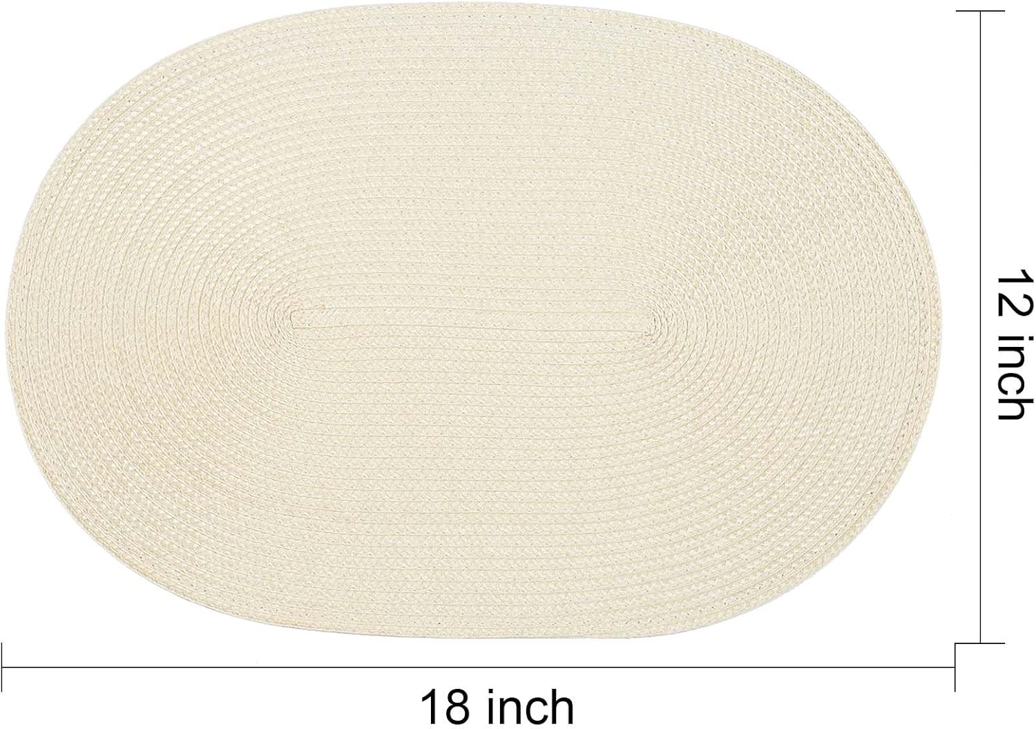 AHHFSMEI Placemats Set of 8 for Dining Table Washable Woven Non-Slip 18x12 inches Placemat Heat-Resistant Durable Table