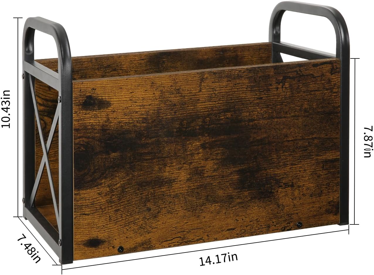 YINMIT Magazine Holder, Magazine Rack Floor, Magazine Storage Basket, Folder Organizer Bin for Books, Newspapers