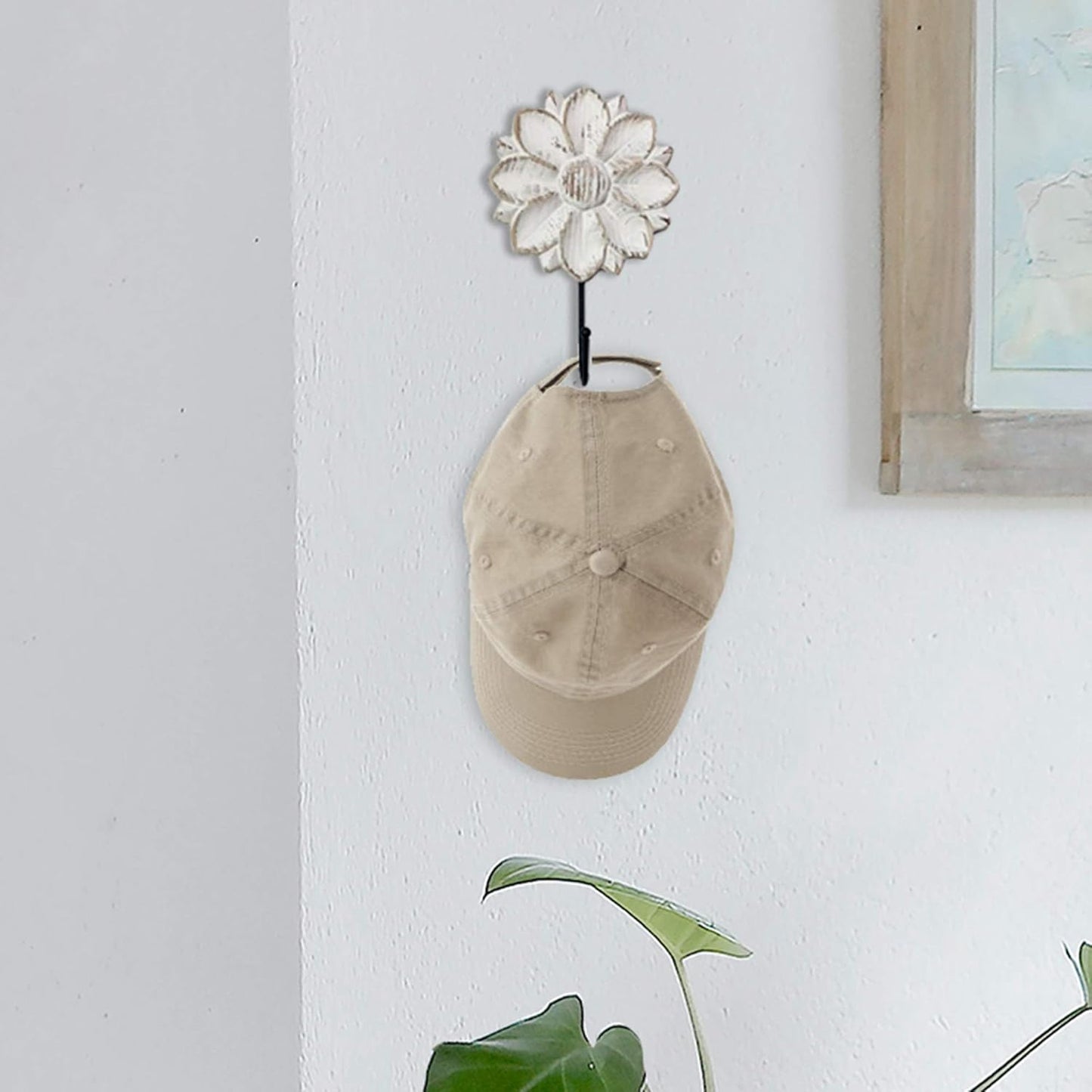 Farmhouse Boho Coat Rack / S/2 Distressed White