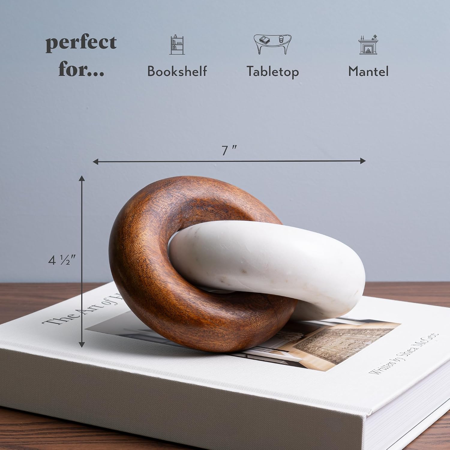 Marble and Wood Knot Decor