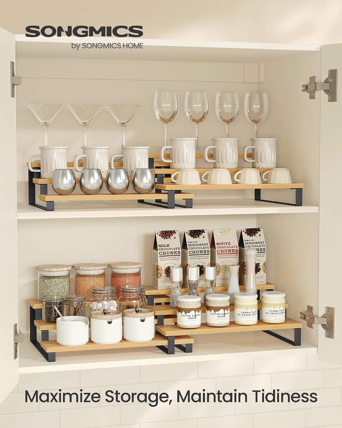 SONGMICS Display Risers, Perfume Organizer Stand, Cupcake Stand Holder | Cupcake Stand Holder, Spice Rack, Steel