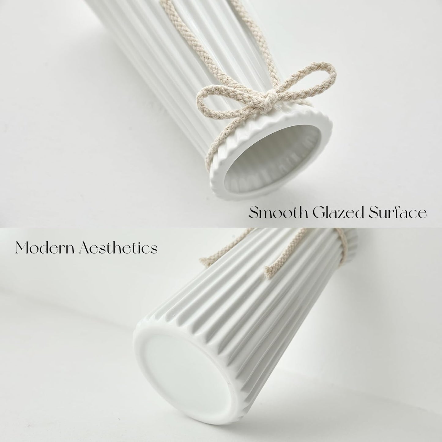 Ceramic Flower Vase / Vase-02 / White