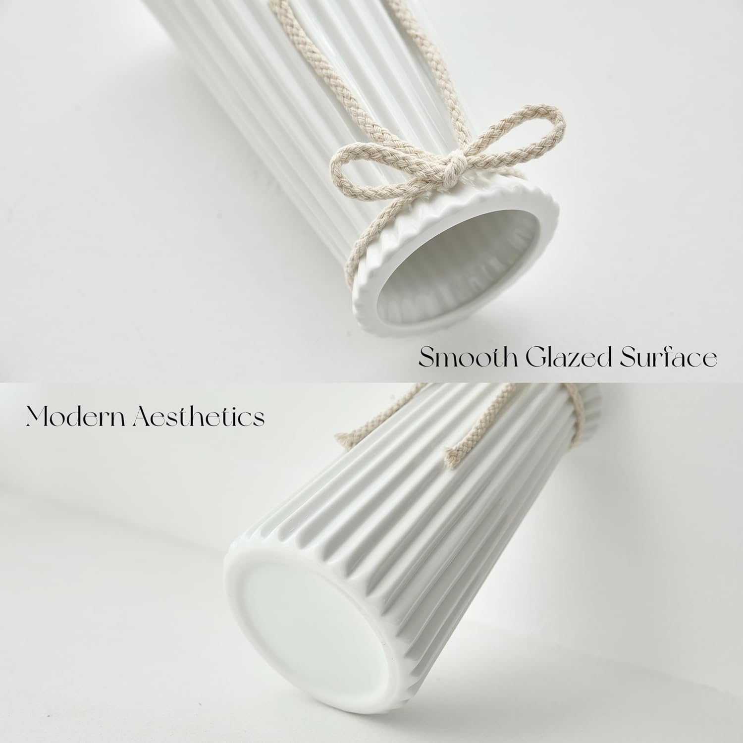 Ceramic Flower Vase / Vase-02 / White