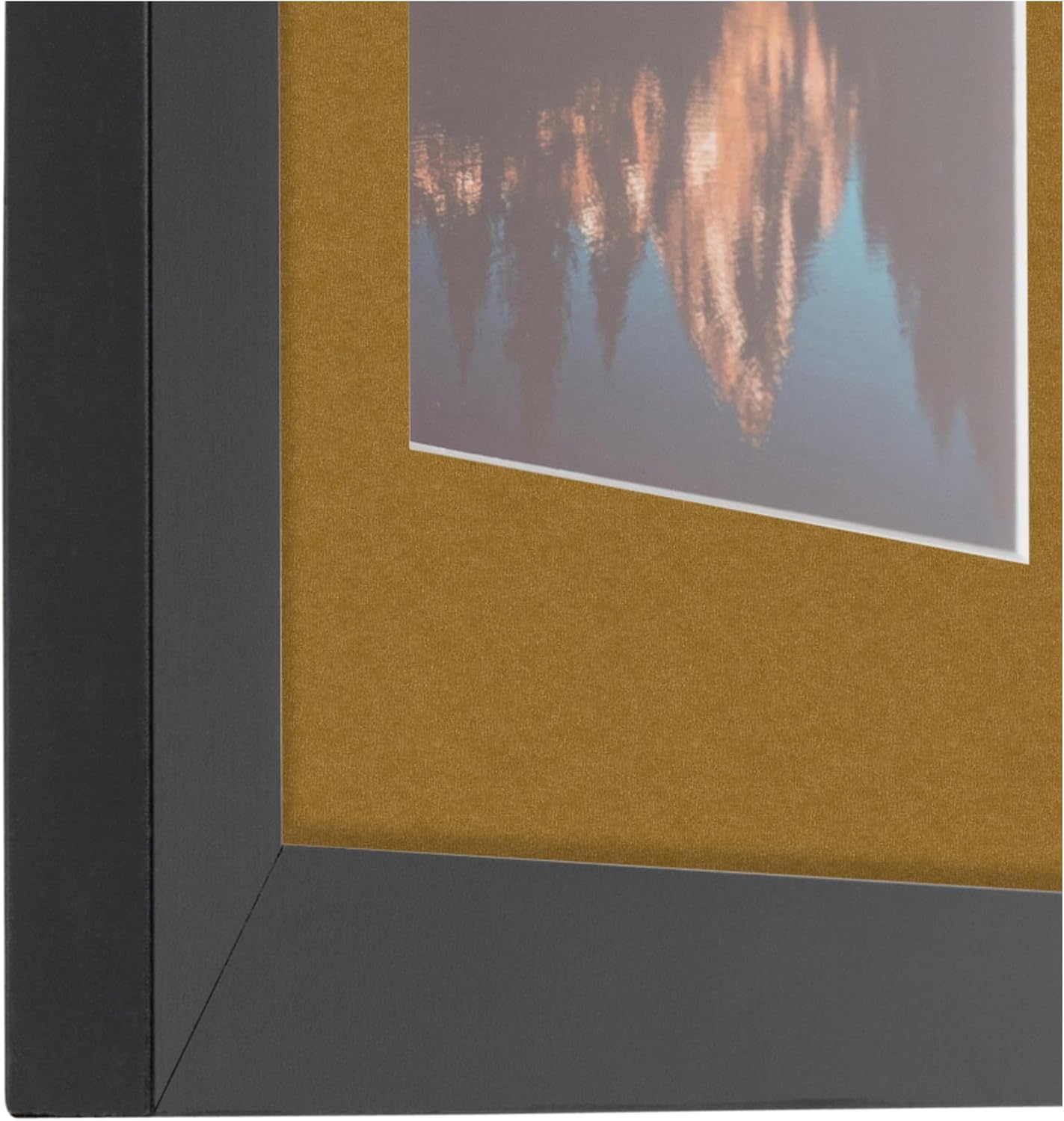 ArtToFrames Collage Picture Frame 3 Opening 3-5x7 Photo Frame | Made in USA | Black Frame El Dorado and Black Mats